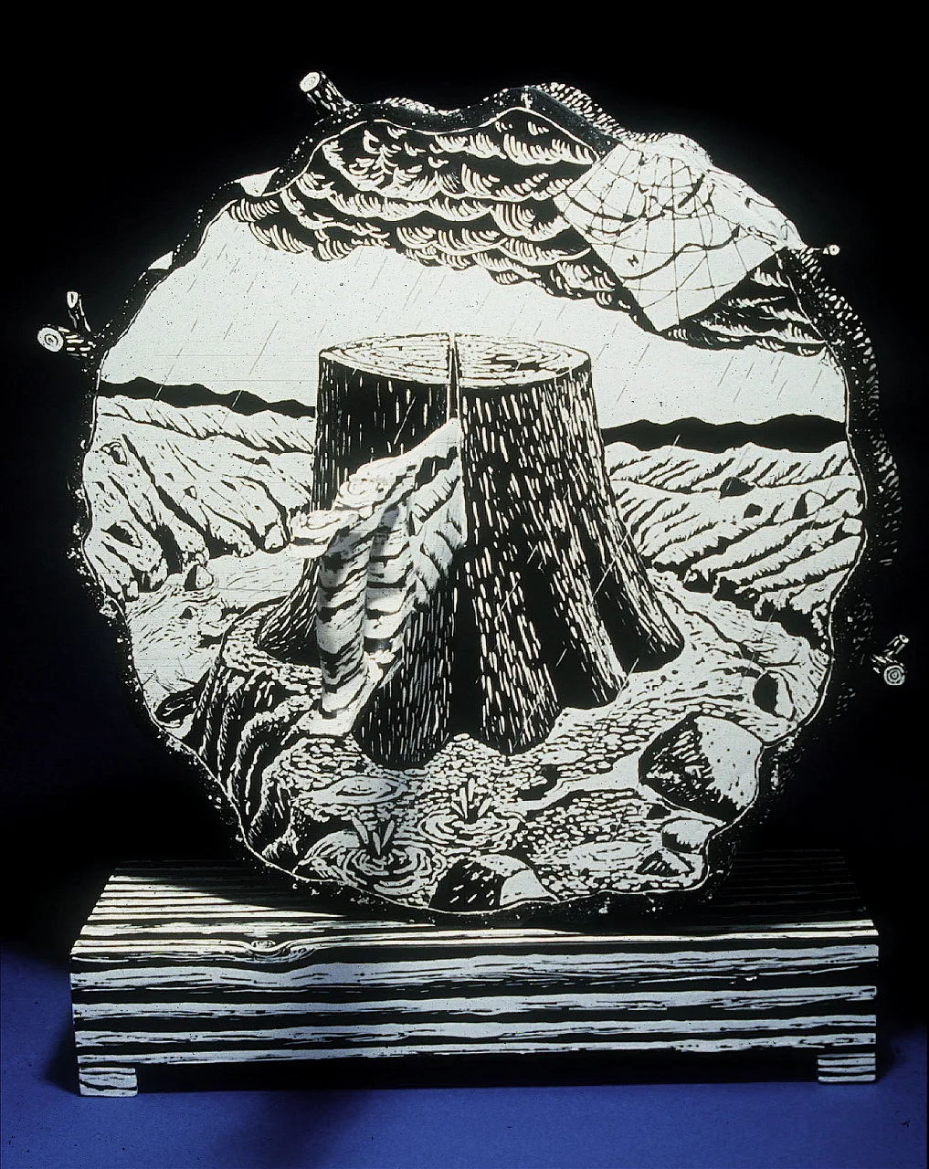 Weathered Landscape, 28"x22"x23", Earthenware, glaze