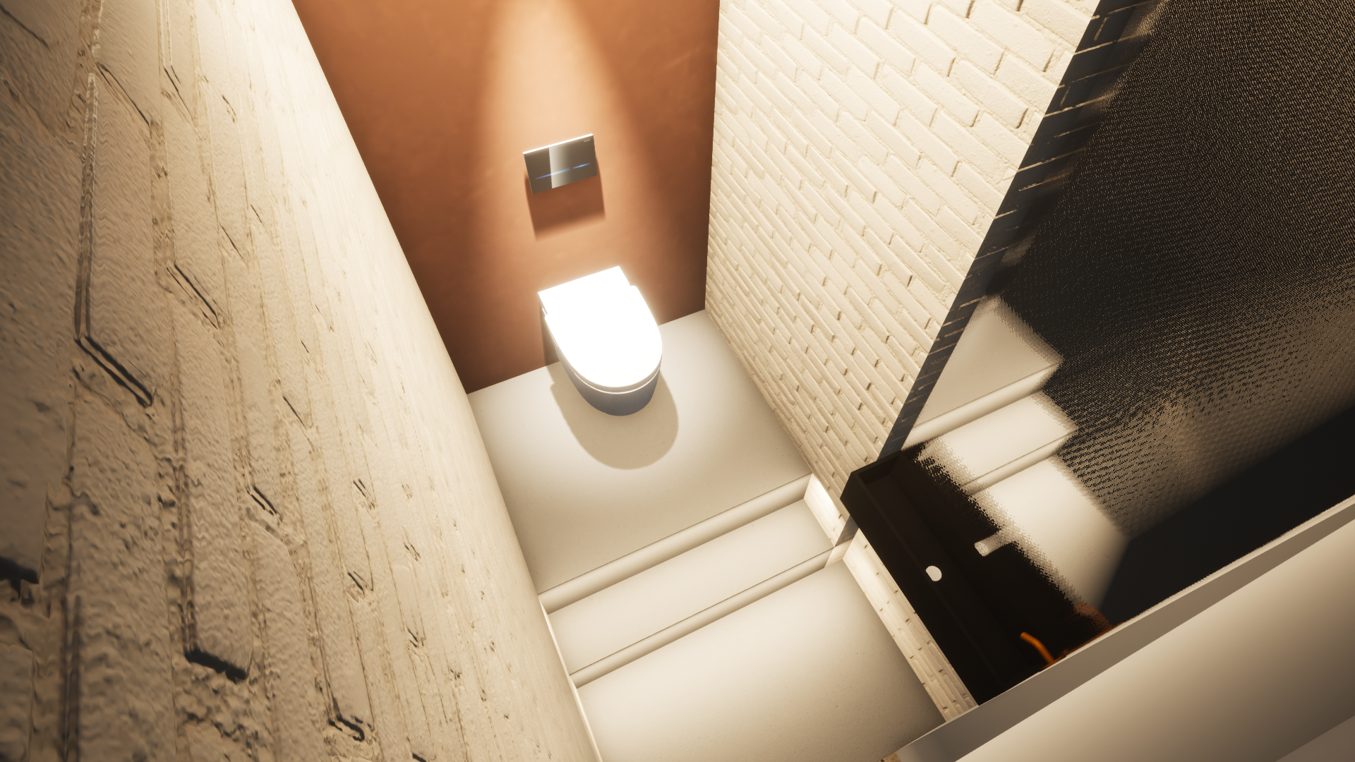 Voorbeelddesign Toilet met trap