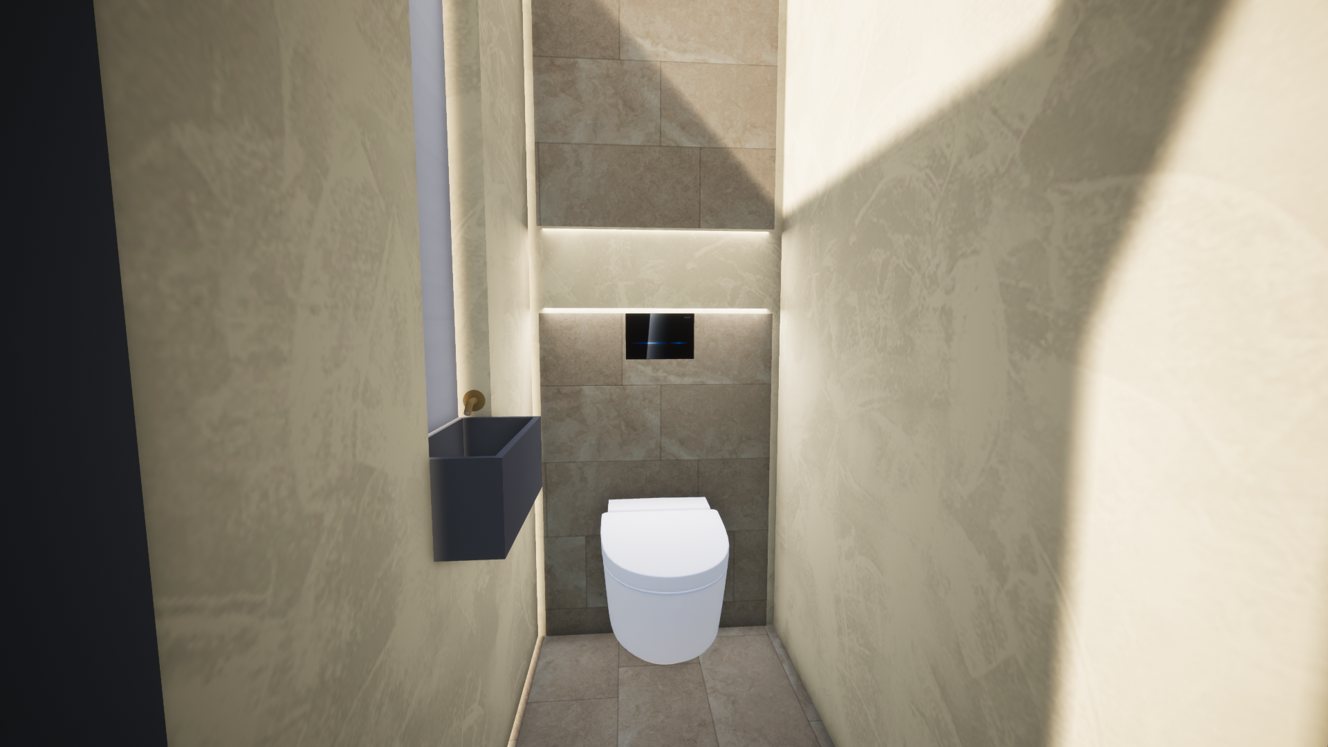 Voorbeelddesign toilet marmer