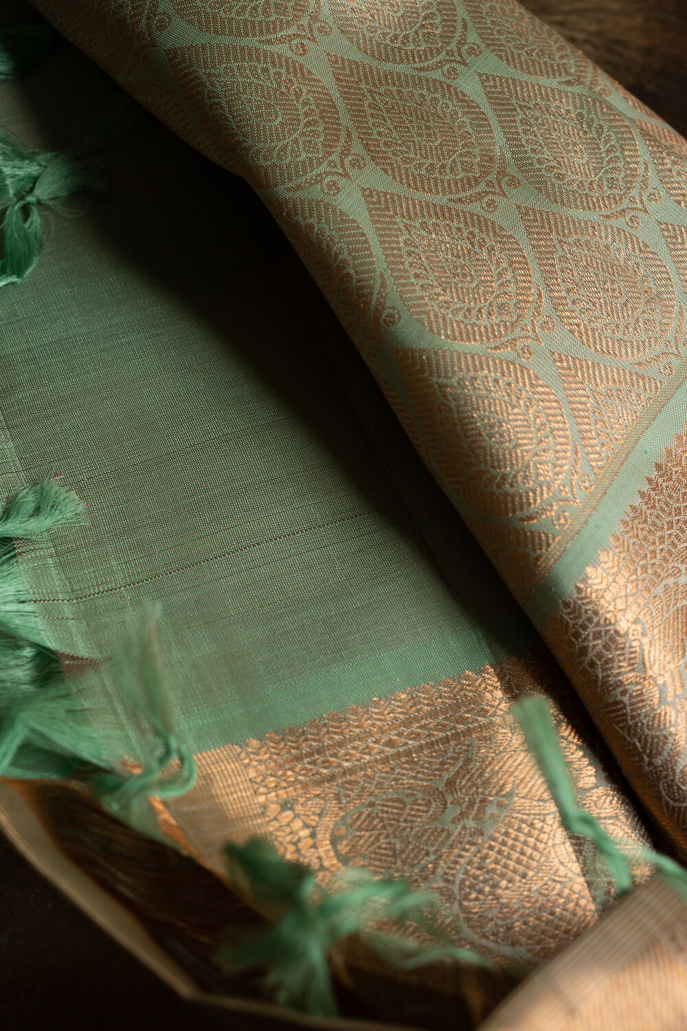 Emerald Green Kanchipuram Silk Saree