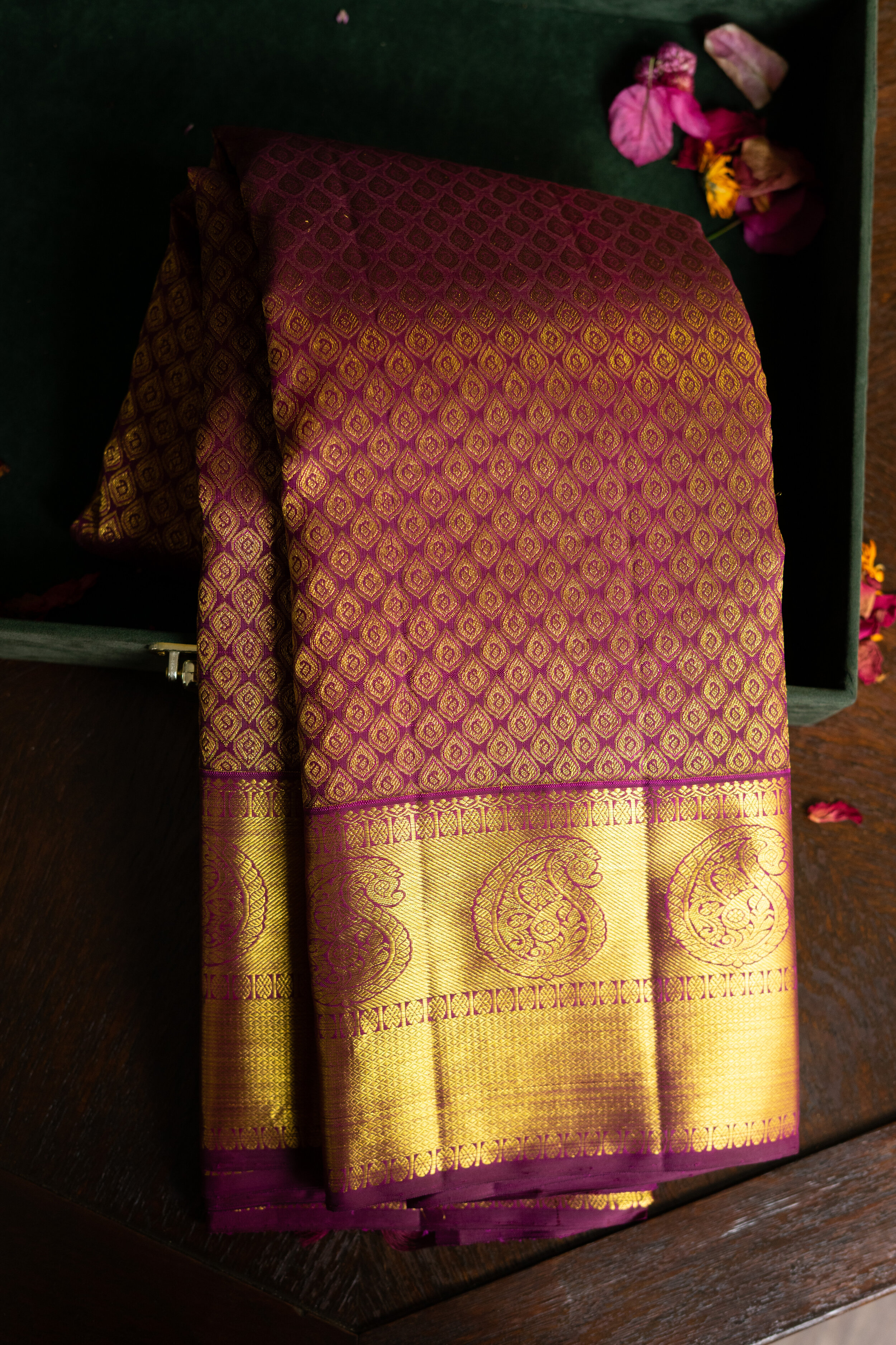 Kanchipuram Pure Silk Saree in Maroon : SWRA87