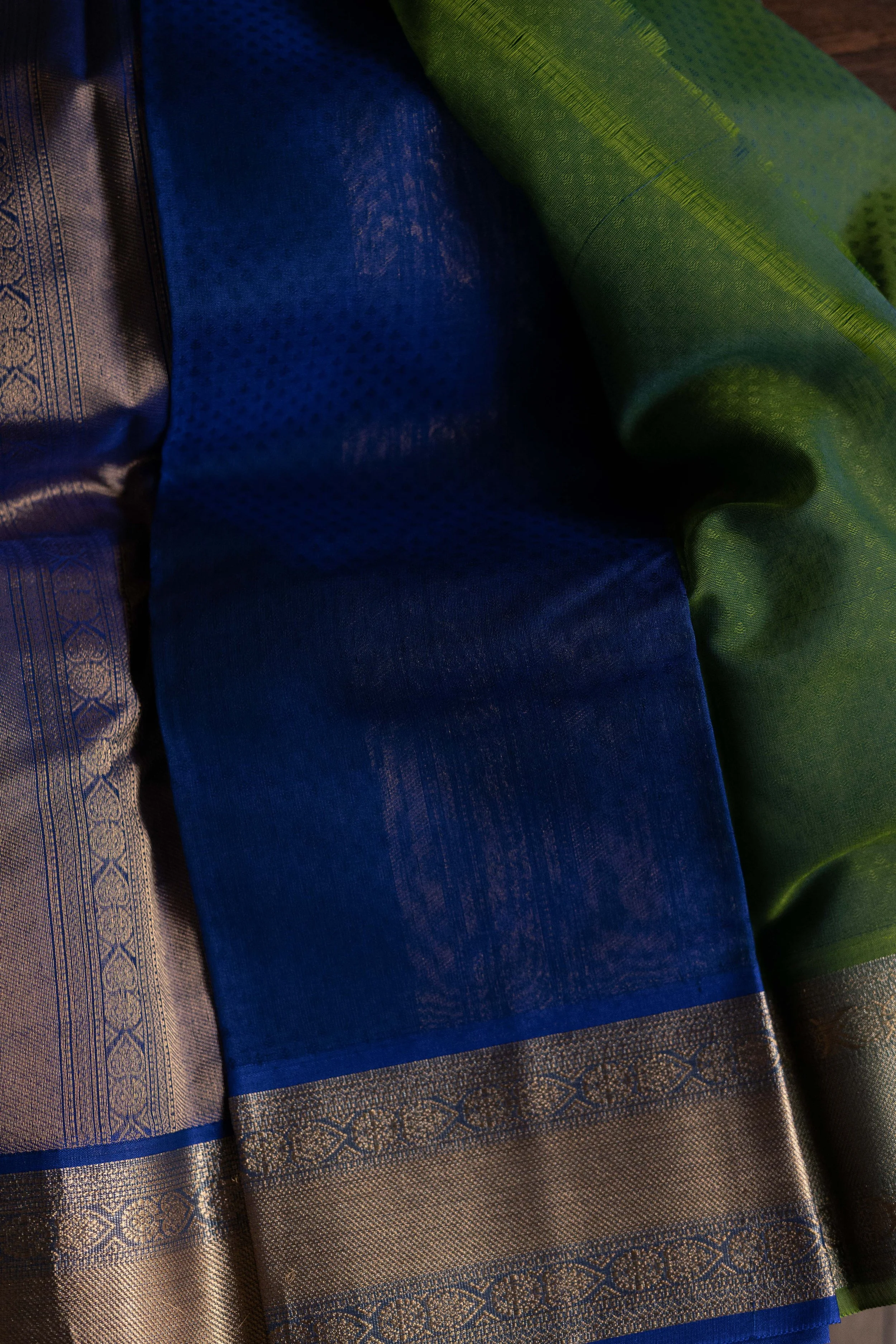 Bottle Green Kanchipuram Cotton Silk 