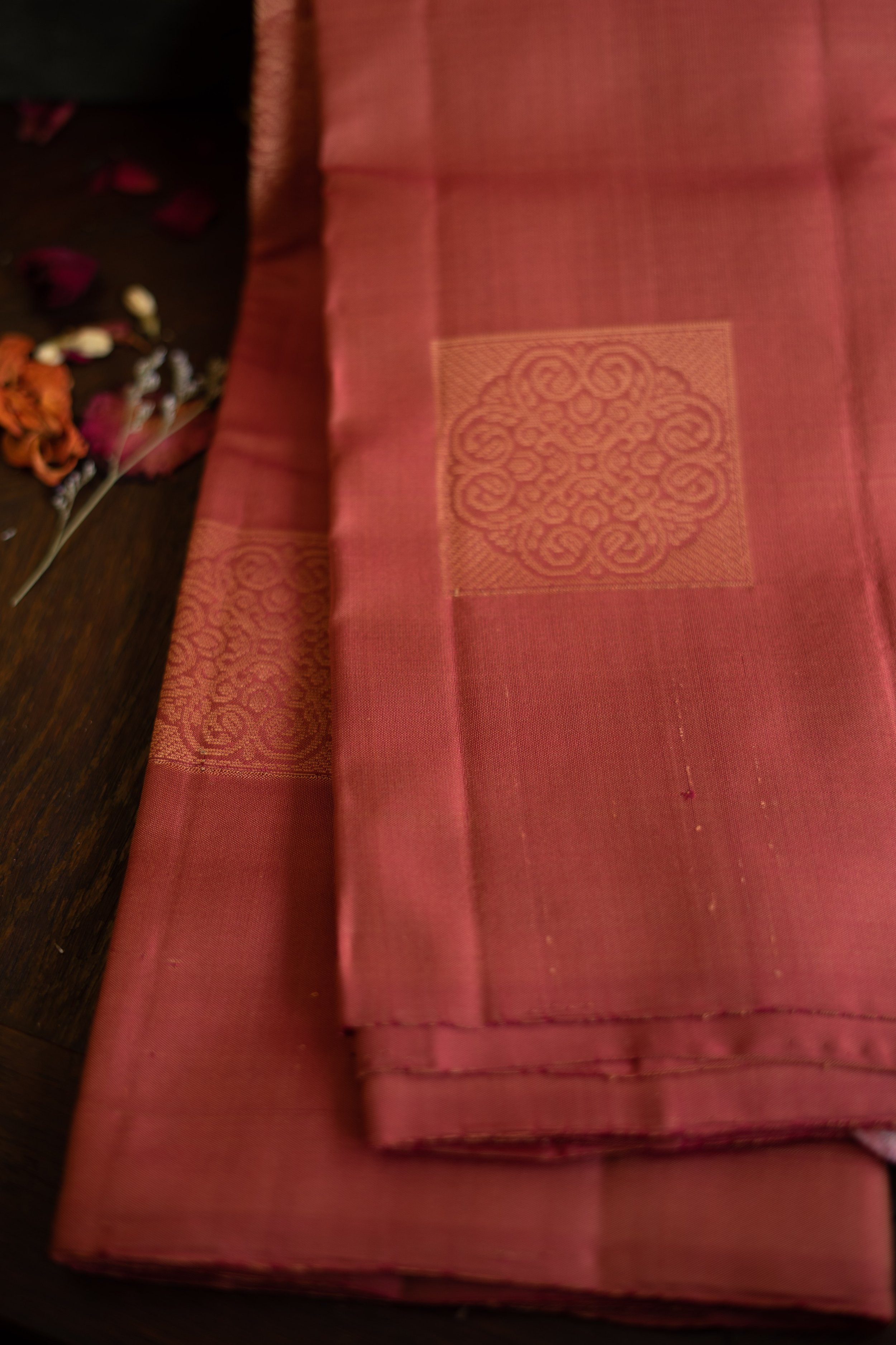 Borderless Pure Silk Saree, 6.3 m (with blouse piece)