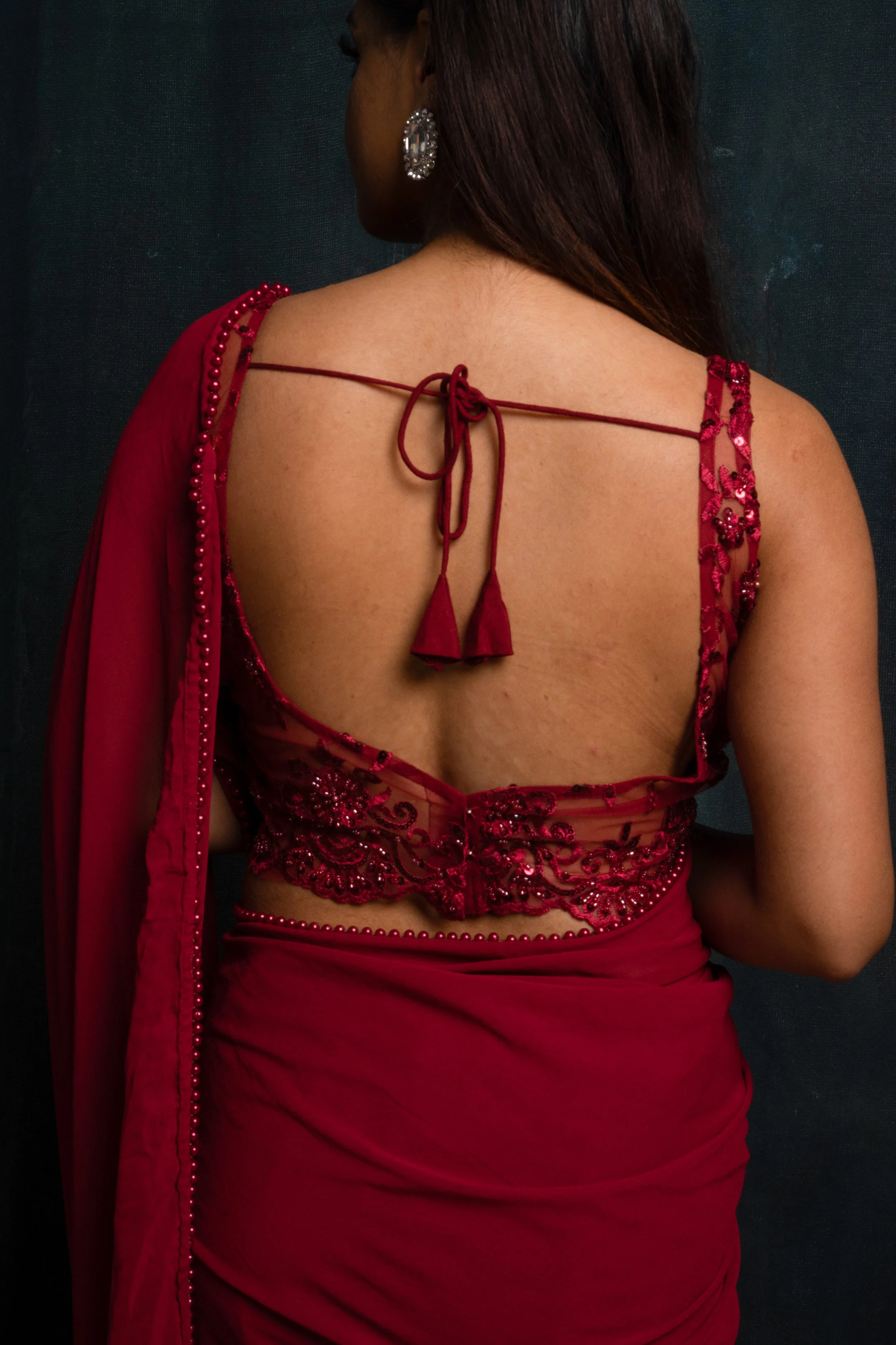 Women's Viscose Silk Maroon Printed Designer Saree With Blouse Piece
