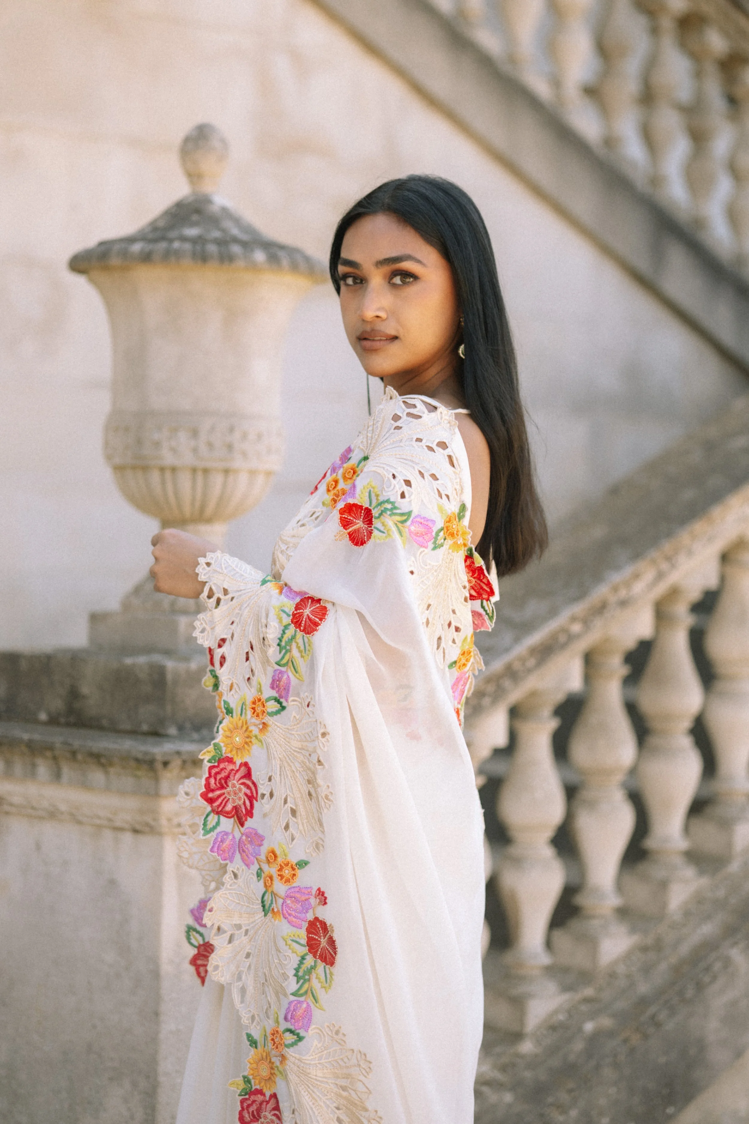 The Handcrafted Embroidery Floral Saree Limited Edition