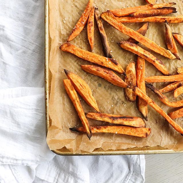The go to snack, and vegetable side for little man #sweetpotatofries #glutenfreerecipes
Super simple to prep, and in the oven it goes.