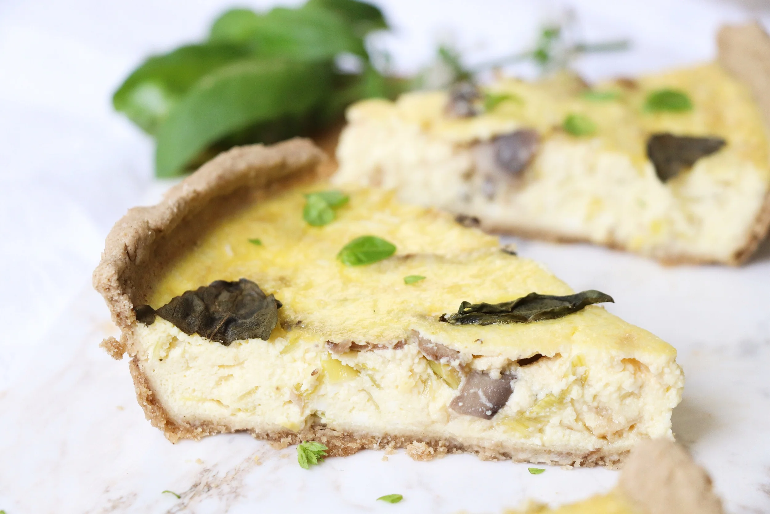 Leek and Mushroom Quiche