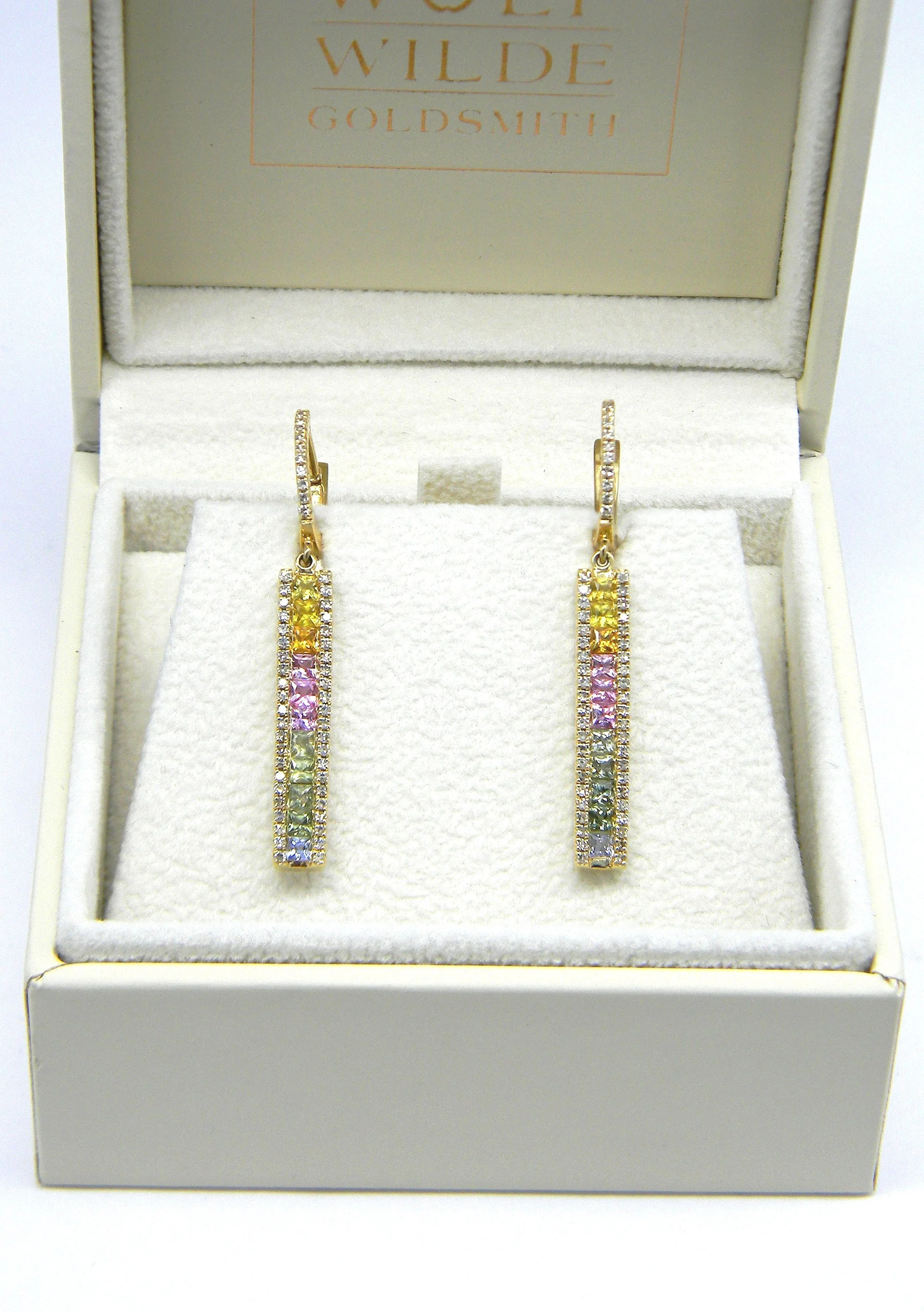 Rainbow Sapphire Dangles