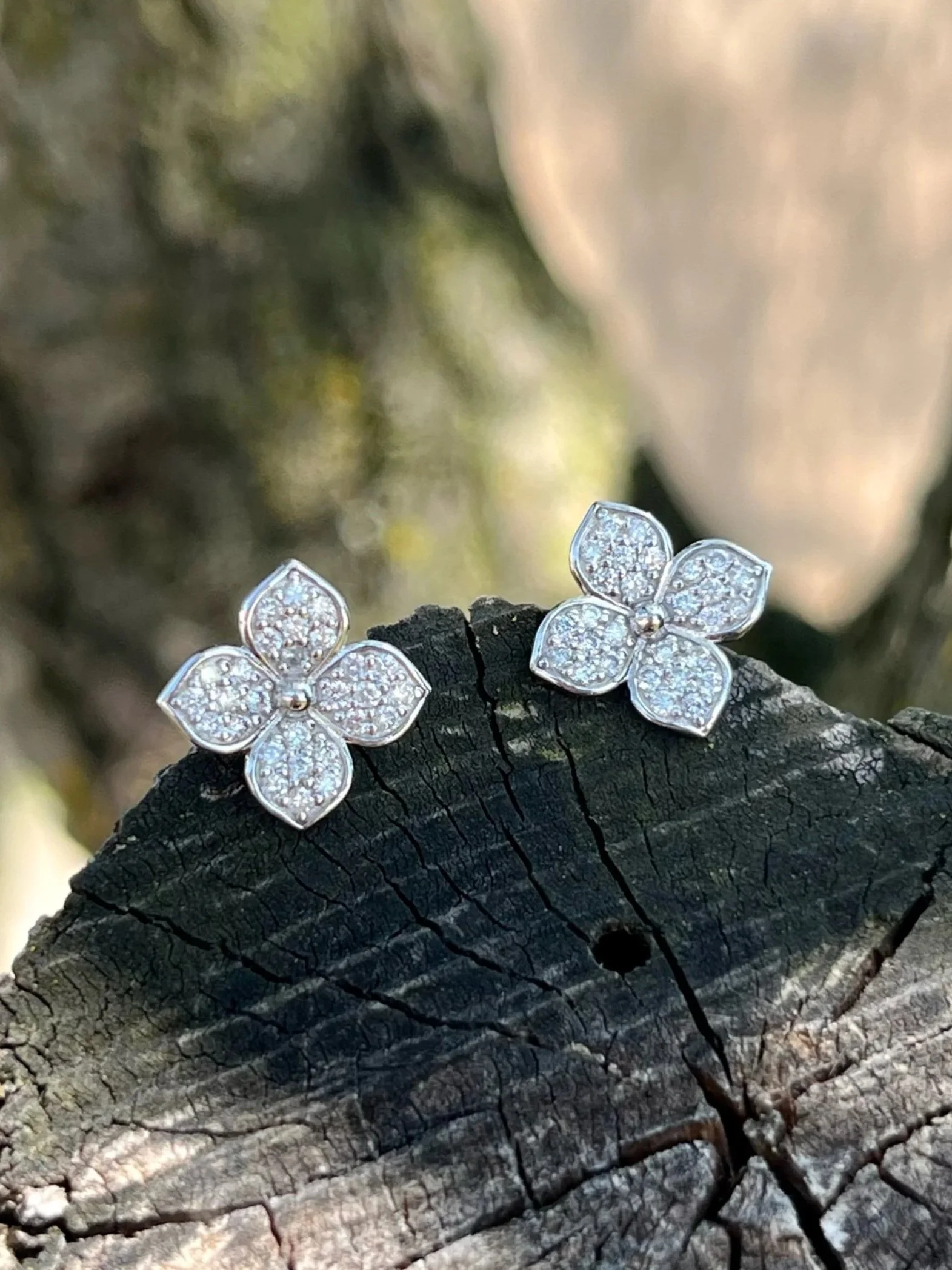 Diamond Petal Studs
