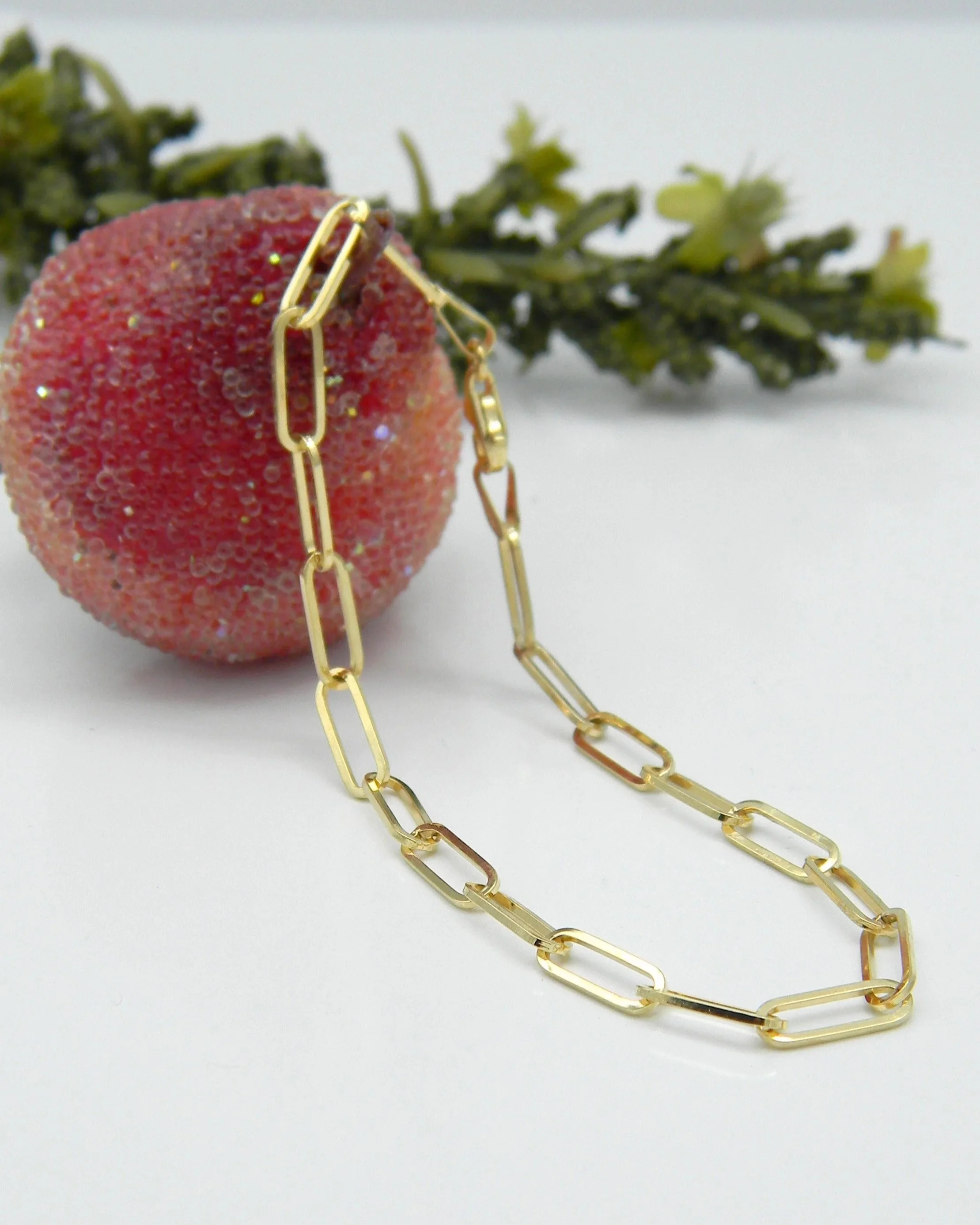 Gold Paperclip Bracelet