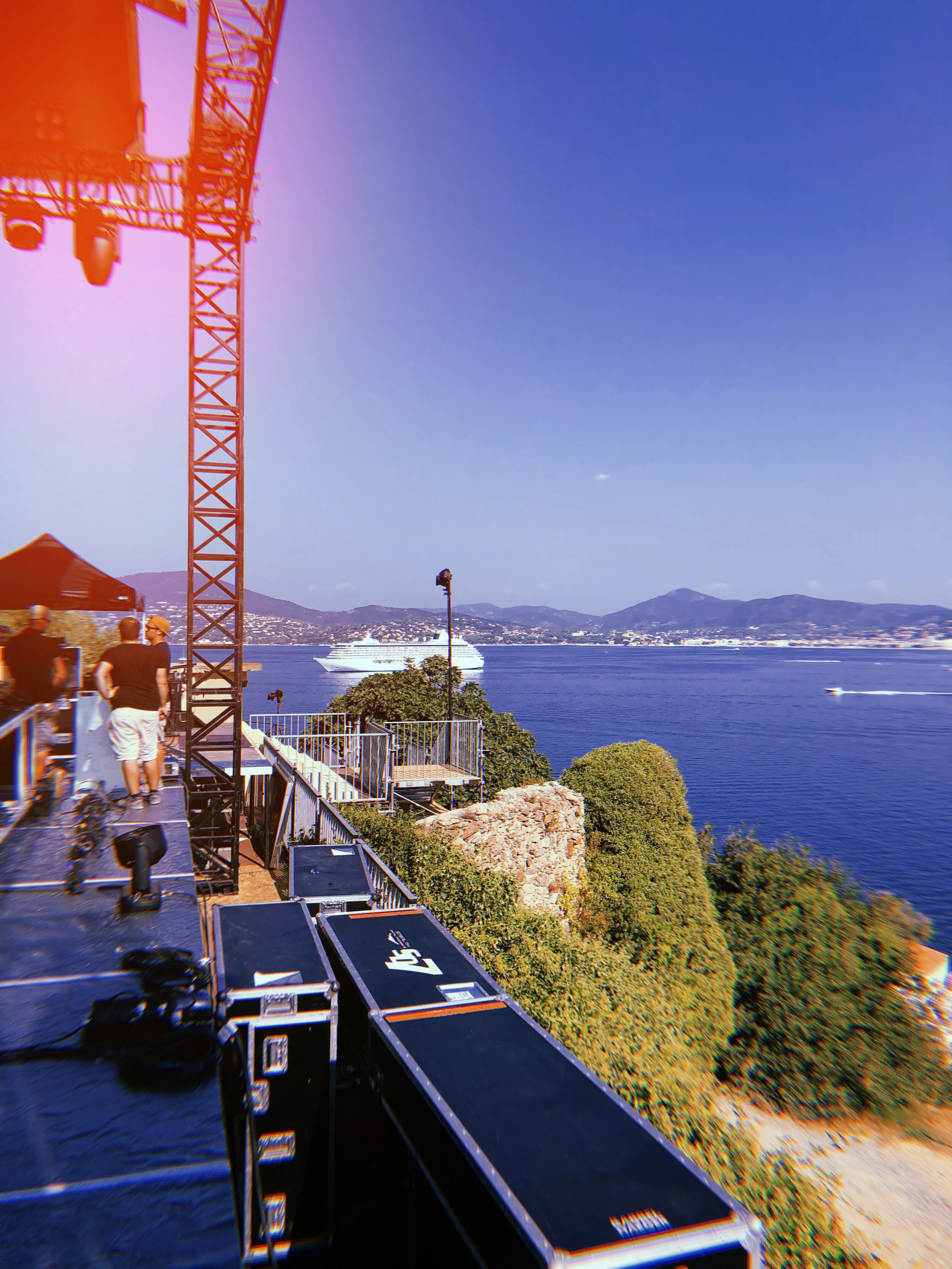 Main Stage Final Rehearsal With View On The Sea, Citadelle de Saint-Tropez, Saint-Tropez, France. ©LeCircles