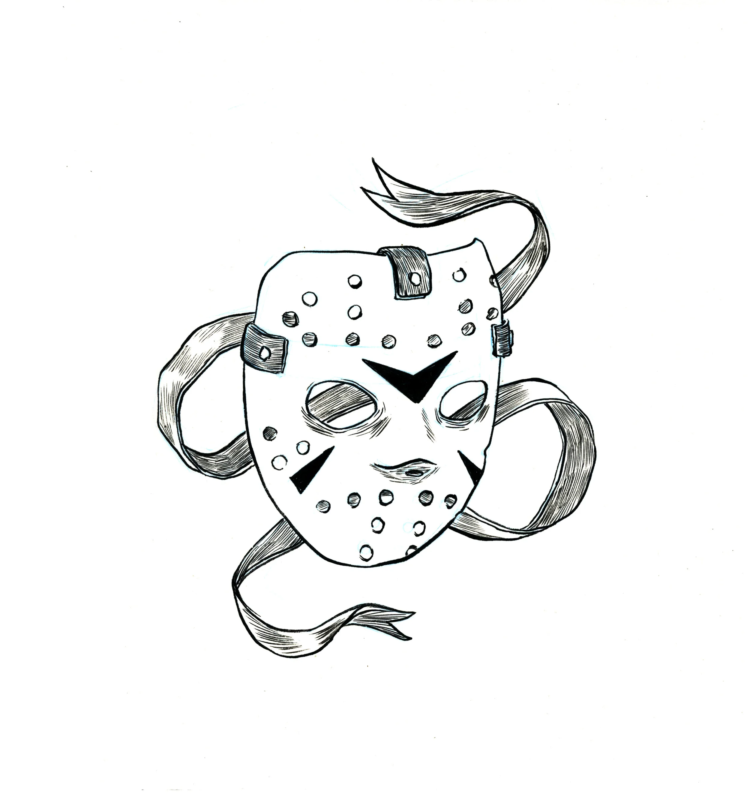 "Friday The 13th, Part III" - Inktober