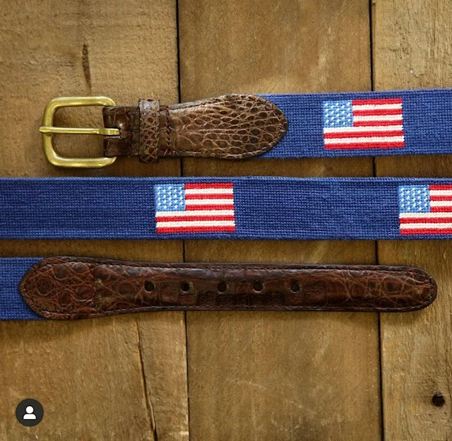 Slathers and Branson US Flag Belt | Mancino Custom Tailor  display picture 1