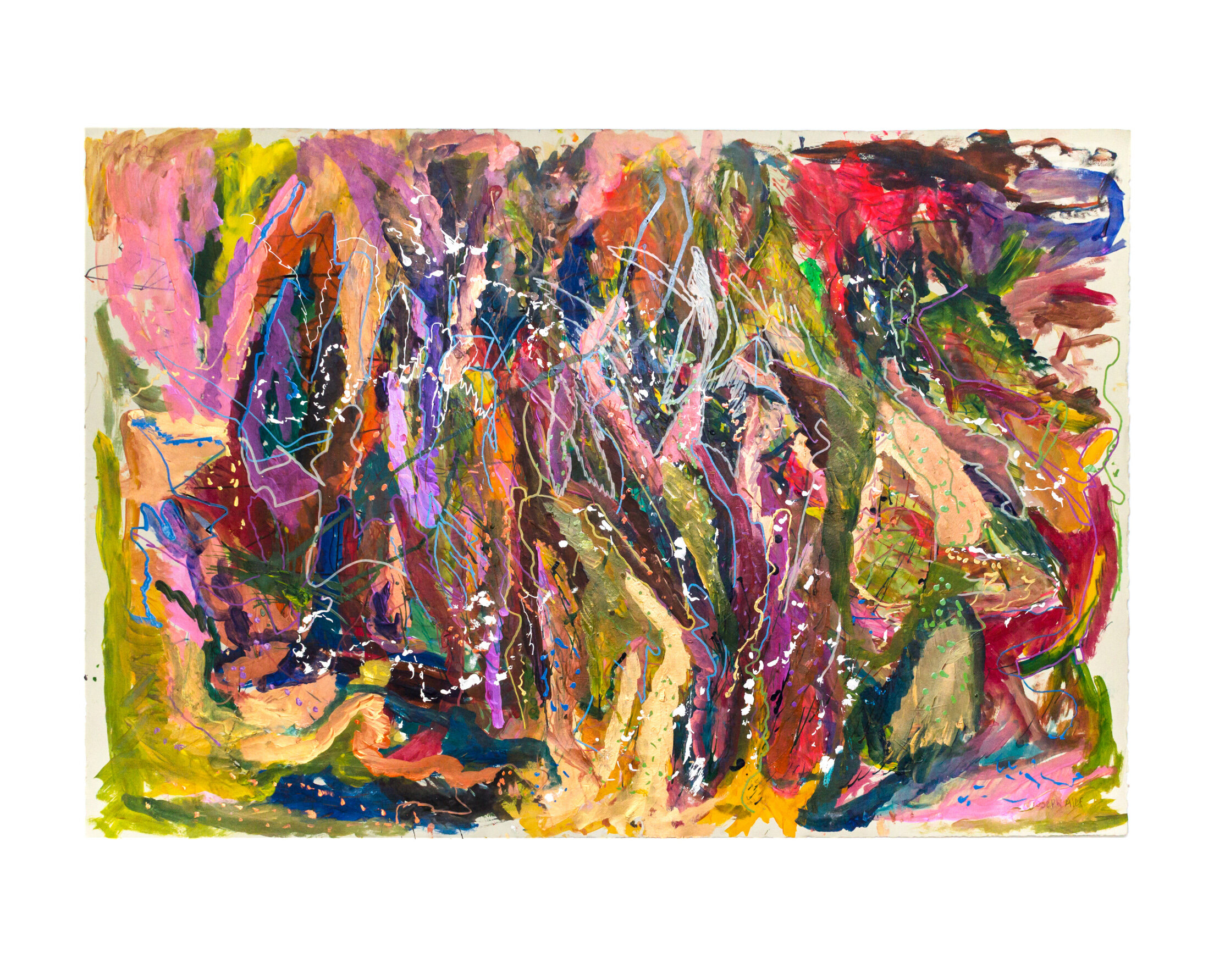 Joseph Alef, Untitled (JA 103), 2018, Acrylic on paper, 30x44.5 inches (Copy)