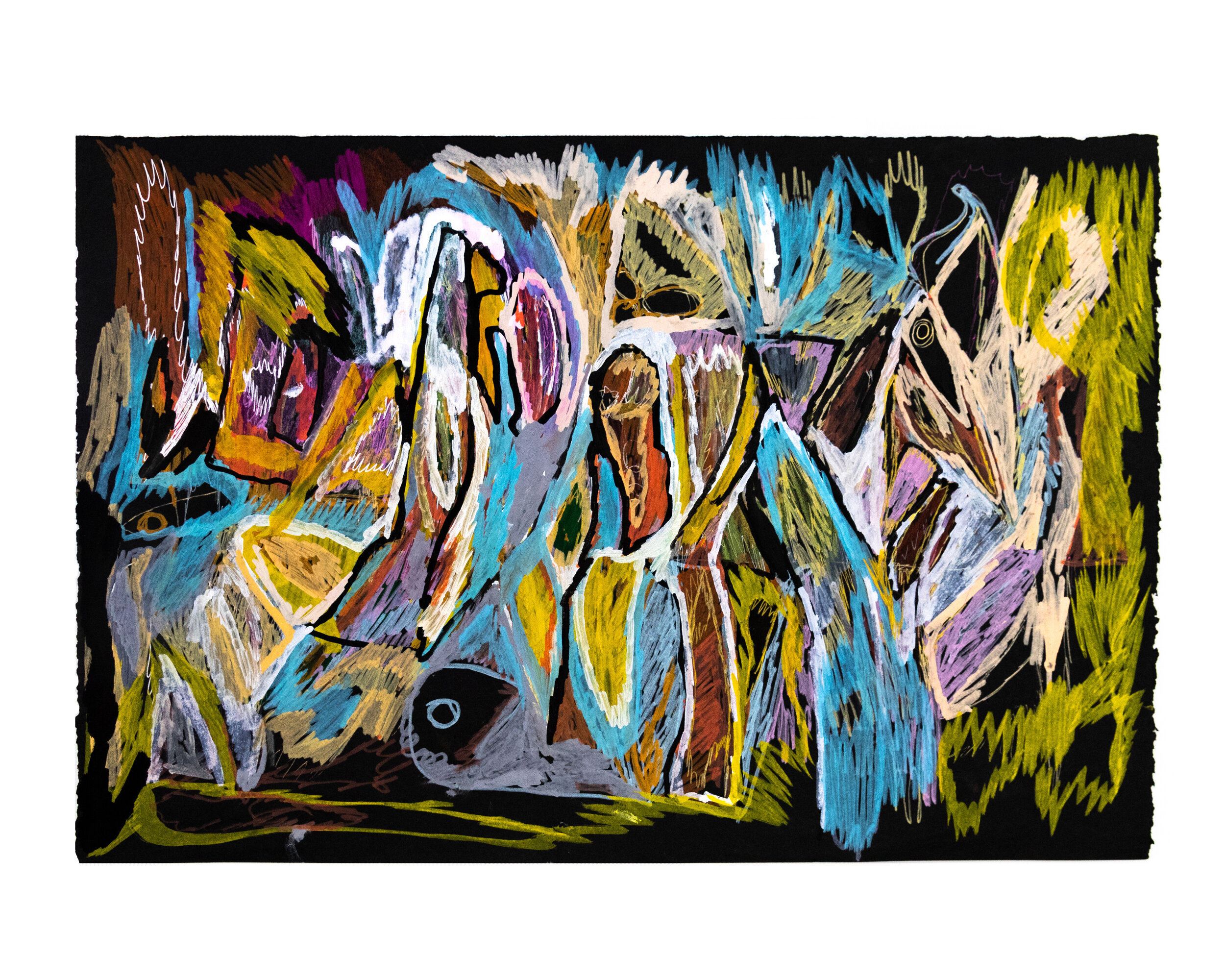 Joseph Alef, Untitled (JA 111), ND ,Acrylic on paper, 15 x 22.25 inches (Copy)