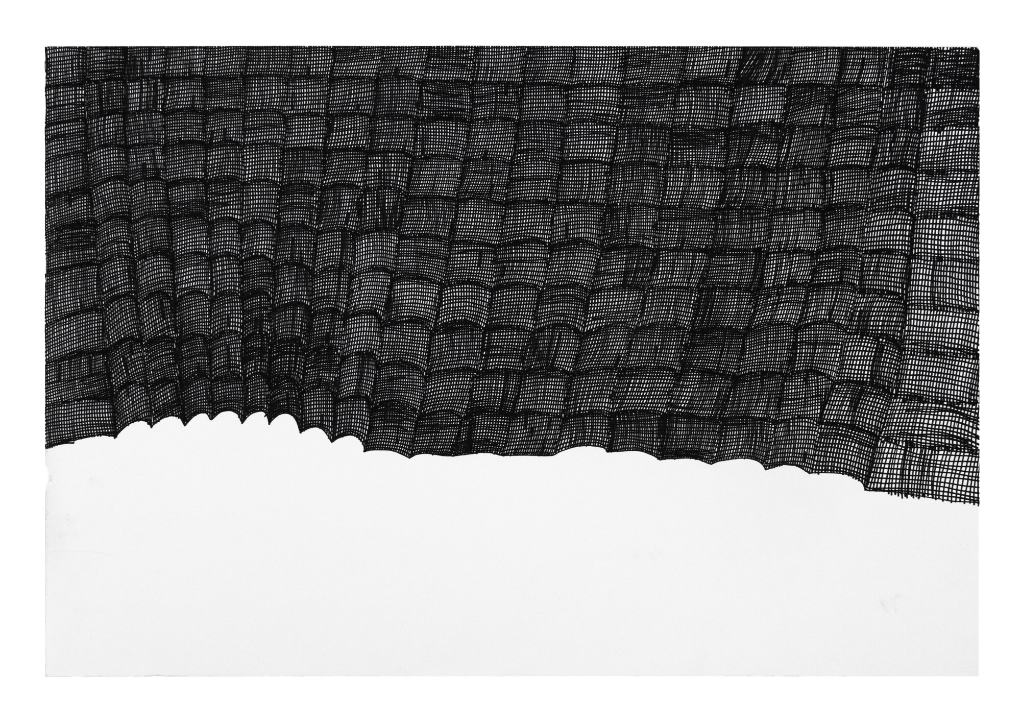 Susan Janow, Untitled (SJ 278), 2019, Ink on paper, 12 x 22.25 inches