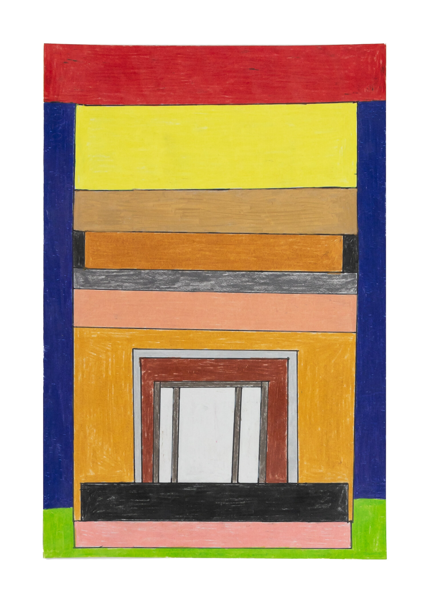 Dan Hamilton, Untitled (DH 68), 2020, 12x18 inches, colored pencil on paper