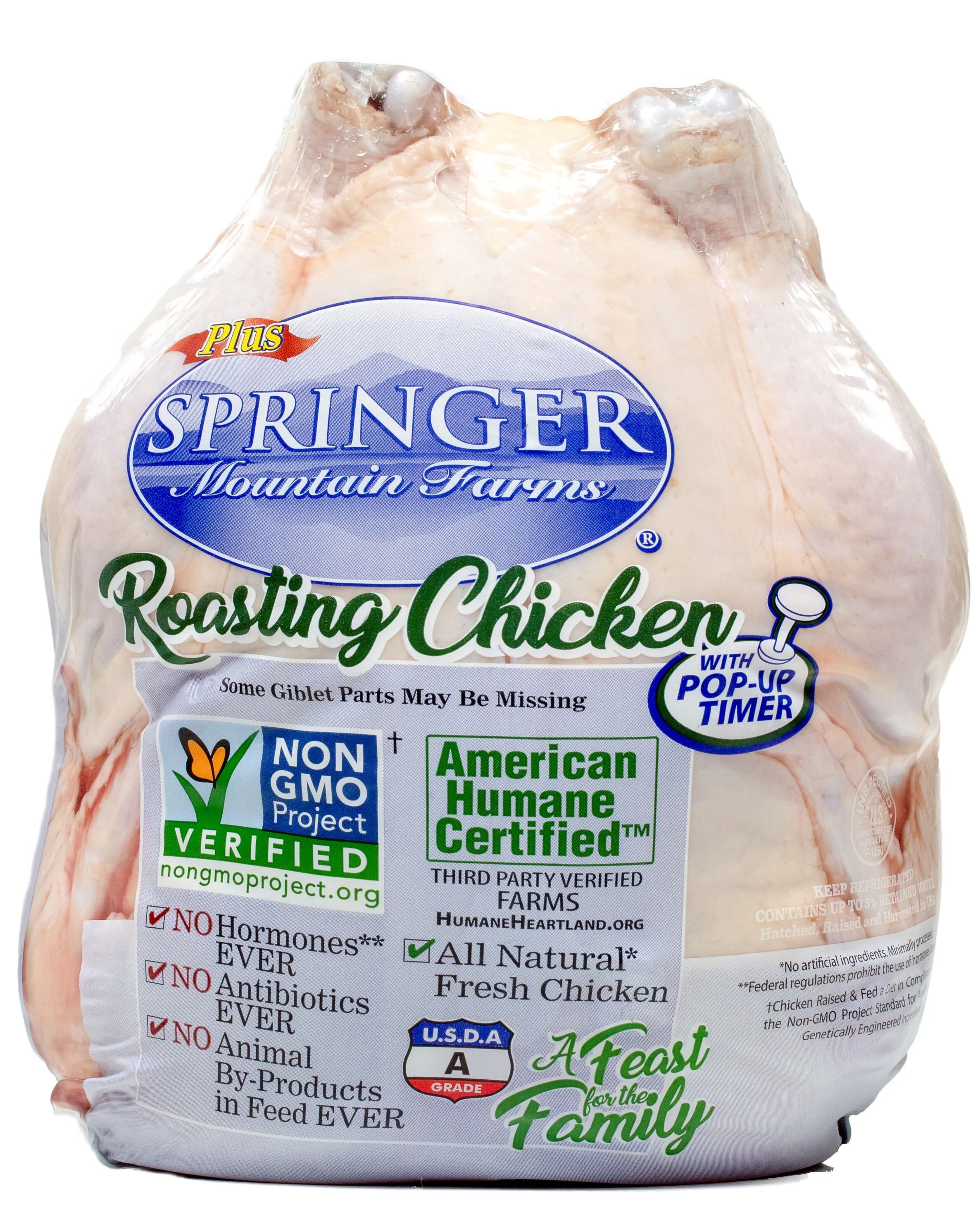 Whole Roasting Chickens — Springer Mountain Farms