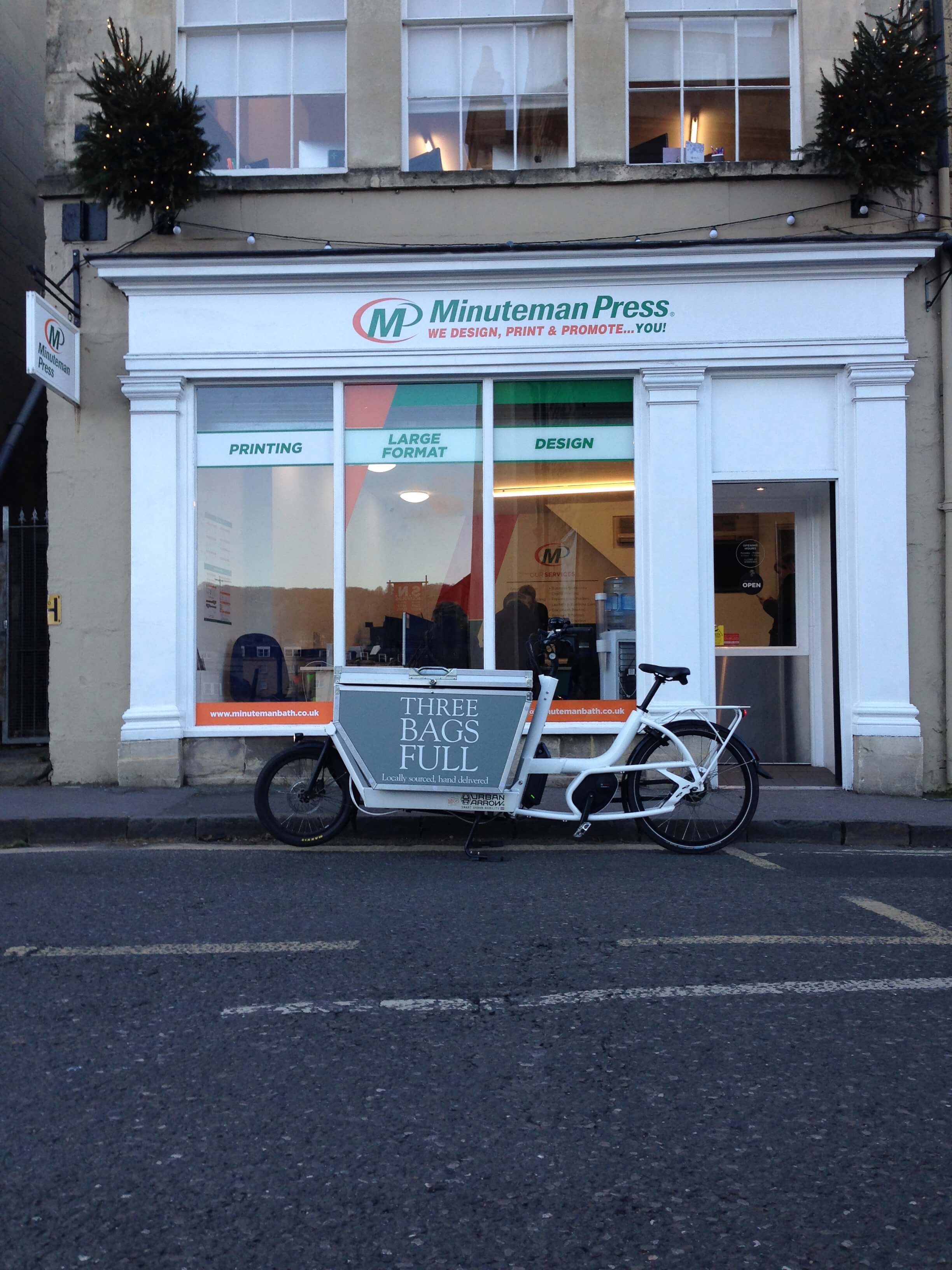 A very regular sight outside Minuteman Press in Walcot Street!