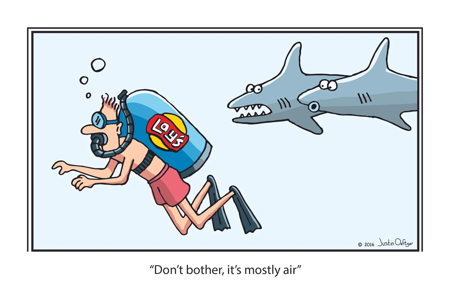 Lay's Scuba Tank Comic by Justin Oeftger