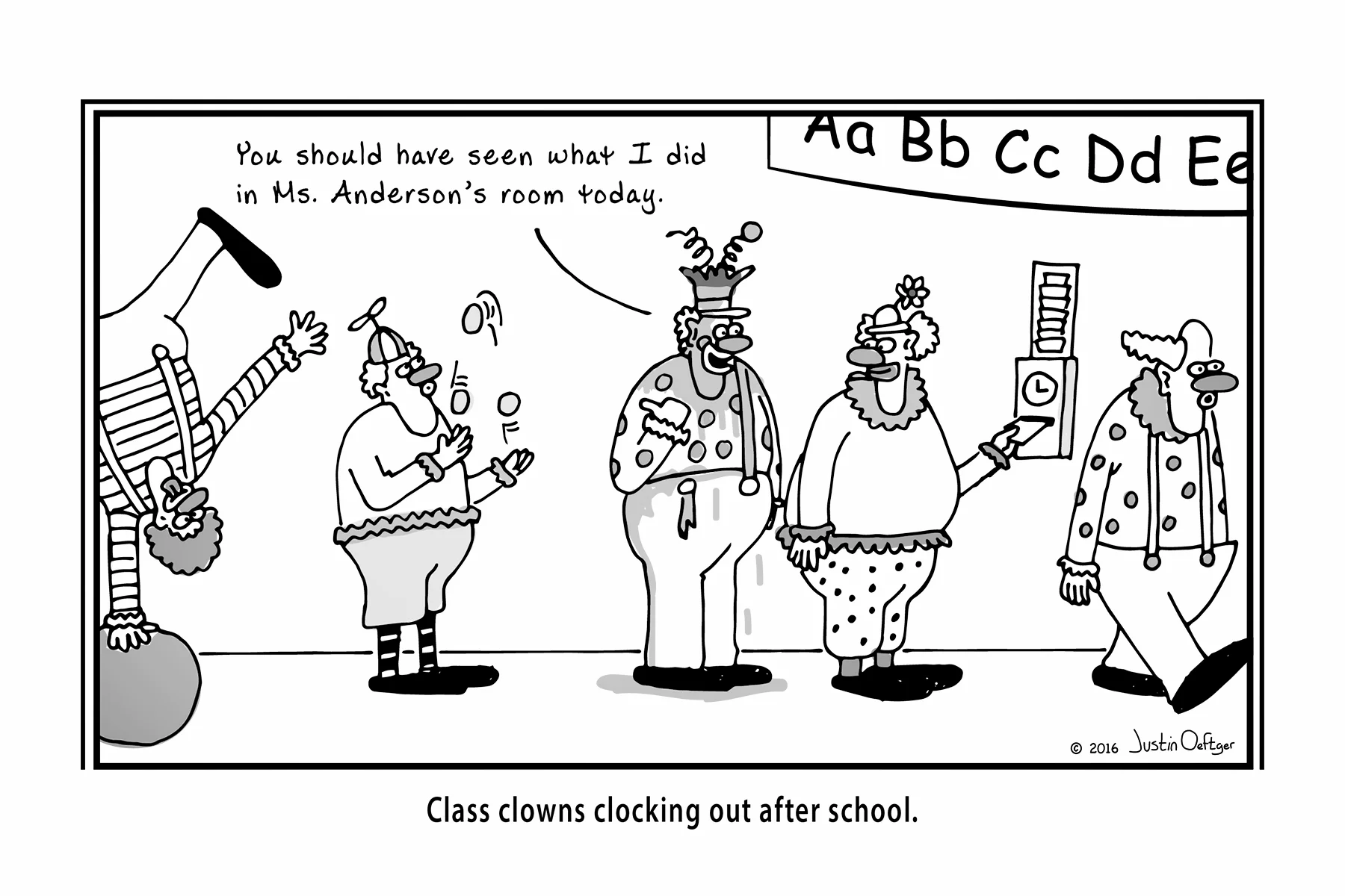 Class Clowns Comic by Justin Oeftger