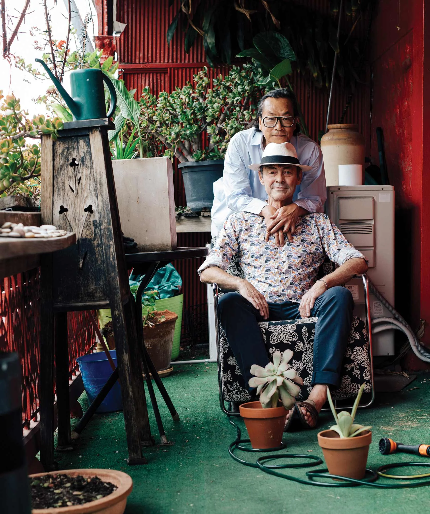 Owners Joff Chappel and his partner, fashion designer Razak.   Photo:  Josh Geelen