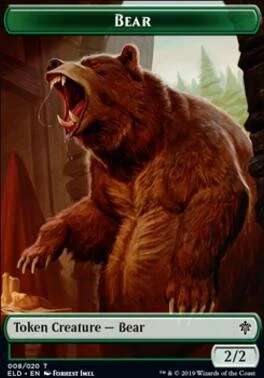 mtg cards with bears in the art Bear Token [Magic Player Rewards 2001] Whenever another Bear enters the battlefield under your control Mtg Modern Horizons Rare Ayula,