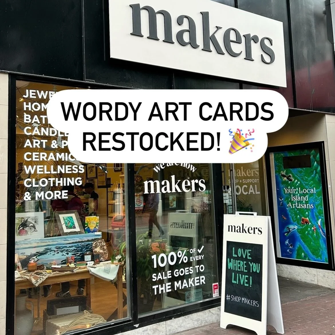 Wordy Art is all stocked up at Makers! 🎉 Drop by the Victoria store at 909 Government street, and shop their incredible selection of local artisan treasures - there&rsquo;s always something new to see. Later this month I&rsquo;ll be dropping off a s