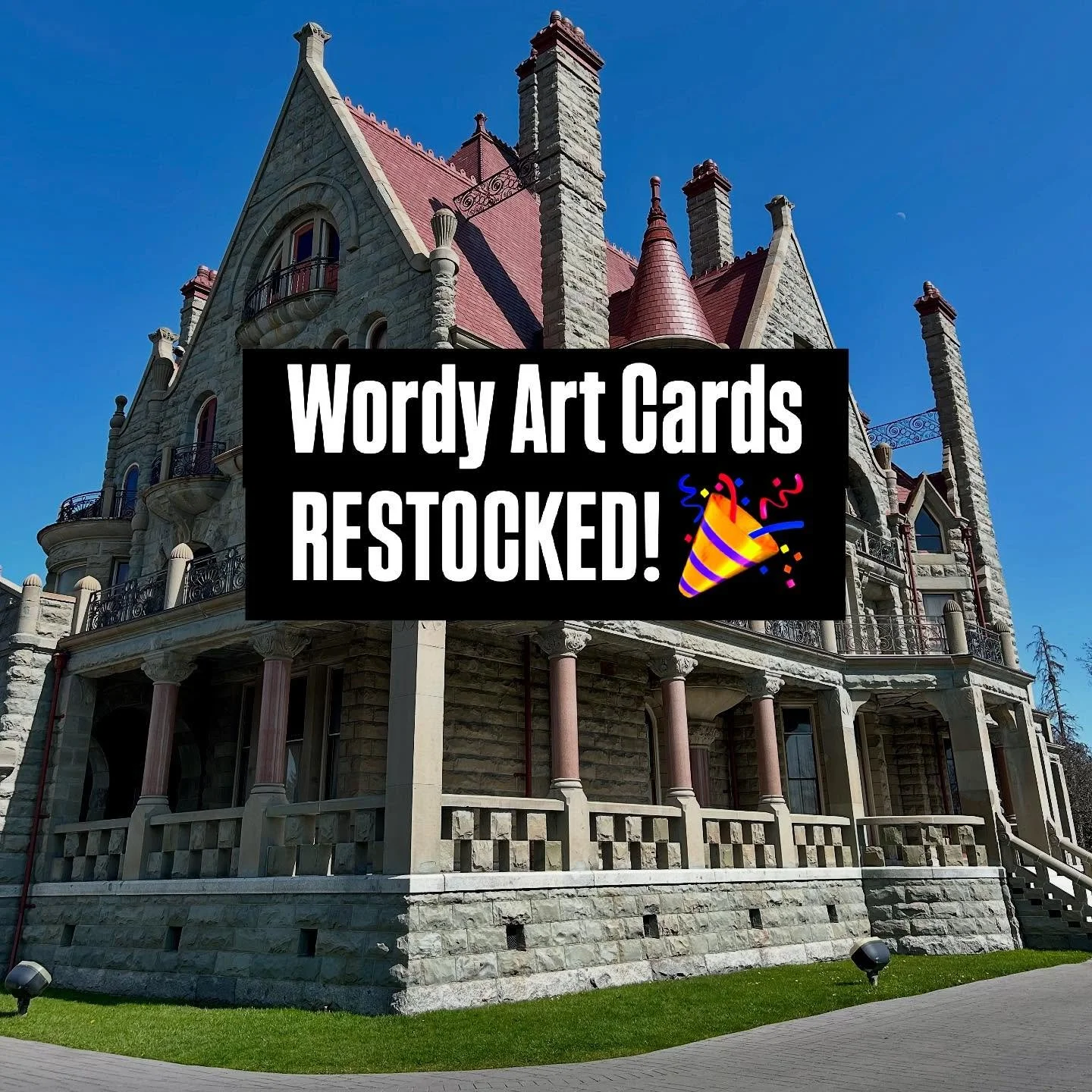 Today&rsquo;s retail partner shout-out goes out to the gift shop @craigdarrochcastle for their support of my work and the many laughs we&rsquo;ve shared over the past year. Wordy Art cards consistently rank in the top 10 most sold items at the gift s