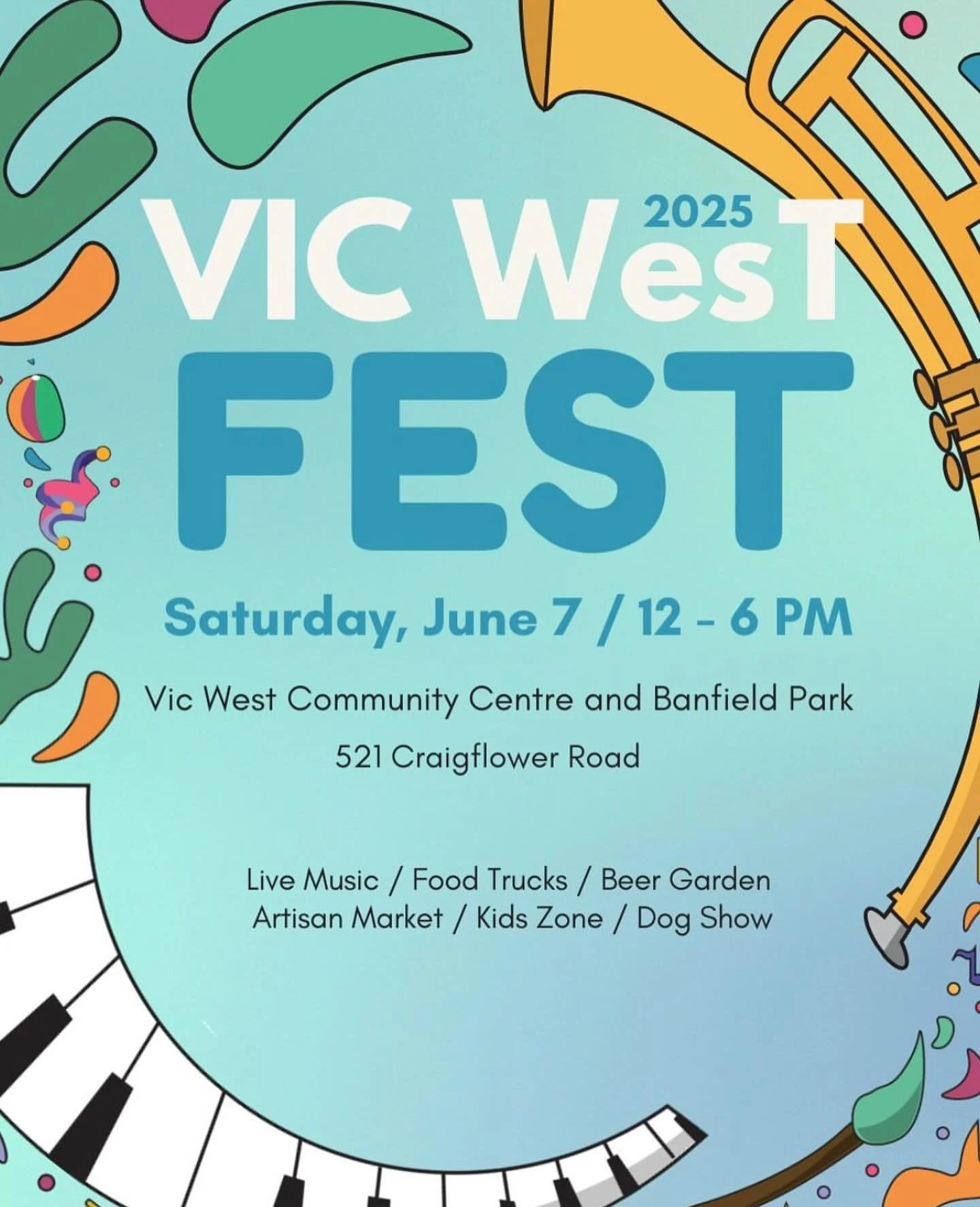 SAVE THE DATE! June 7th 12-6 I&rsquo;ll be at Vic West Fest! A day filled with live music, food, a beer garden WOO HOO!, family-friendly activities, and an amazing group of local artisans. See you there! #vicwestfest #yyjevents #victoriabc #vicwestco