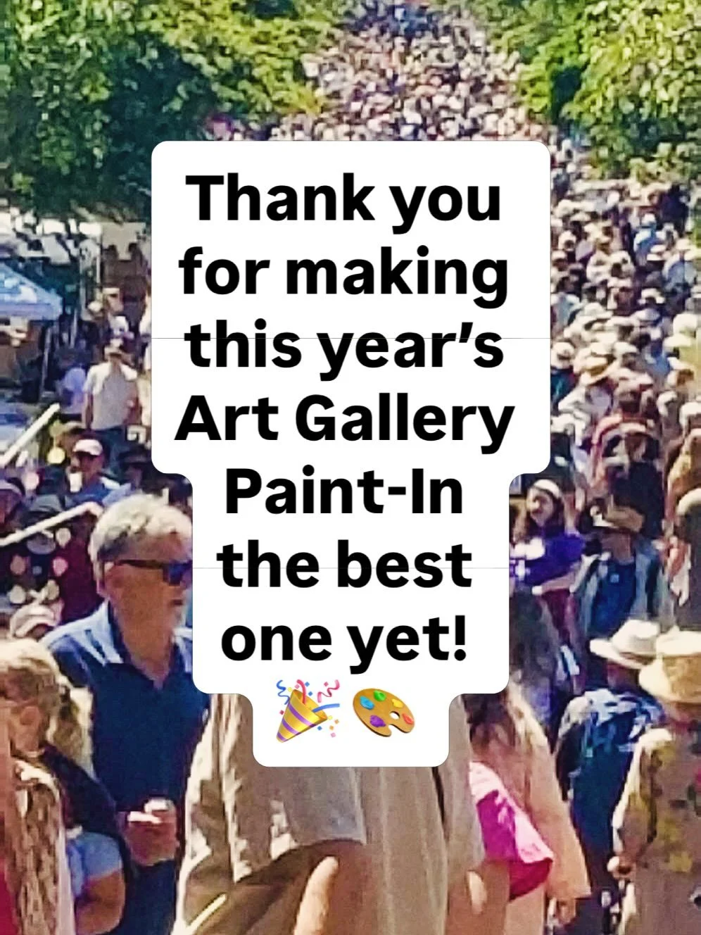 The Art Gallery Paint-In this past weekend was absolutely brilliant! A huge thank you to the @artgalleryvic for organizing such a fantastic event and for everything they do to support the arts and our community year-round. Thousands of people came ou
