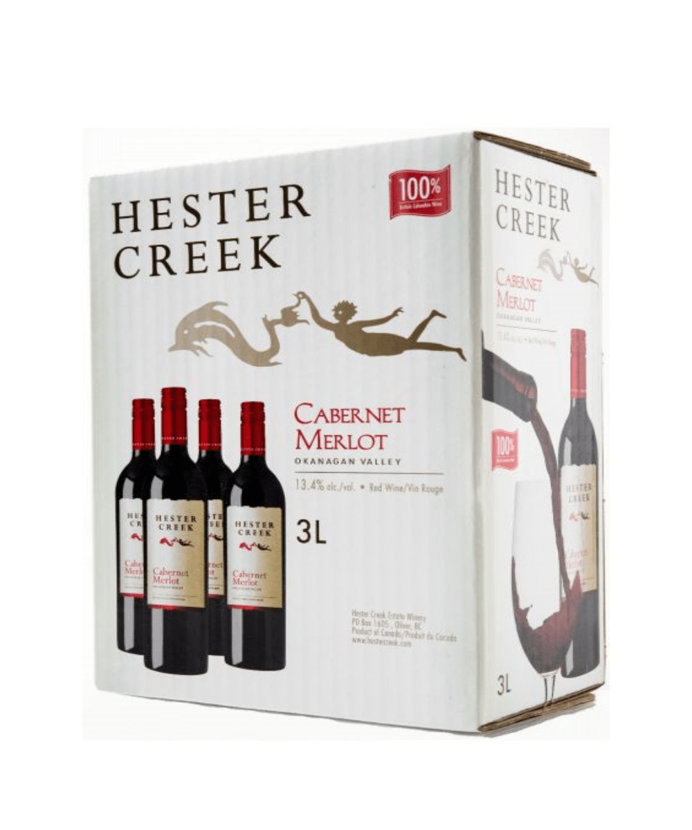 Made in Oliver. This blend of Cabernet Sauvignon, Cabernet Franc, and Merlot is combined before aging to ensure full integration of flavours. Rounded by full malolactic fermentation and aged to perfection, it is treated with an equal split of American and French oak.Check out Hester Creek Online.  Available at select liquor stores - we’ve found it at East Side in Vernon and Metro Liquor in Kelowna.