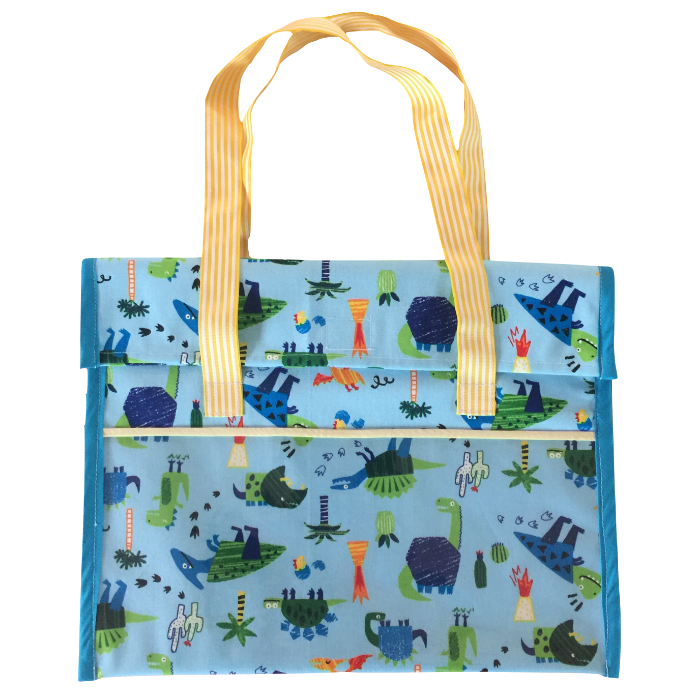 Yellow Stripes (Green Dinos front folded view)