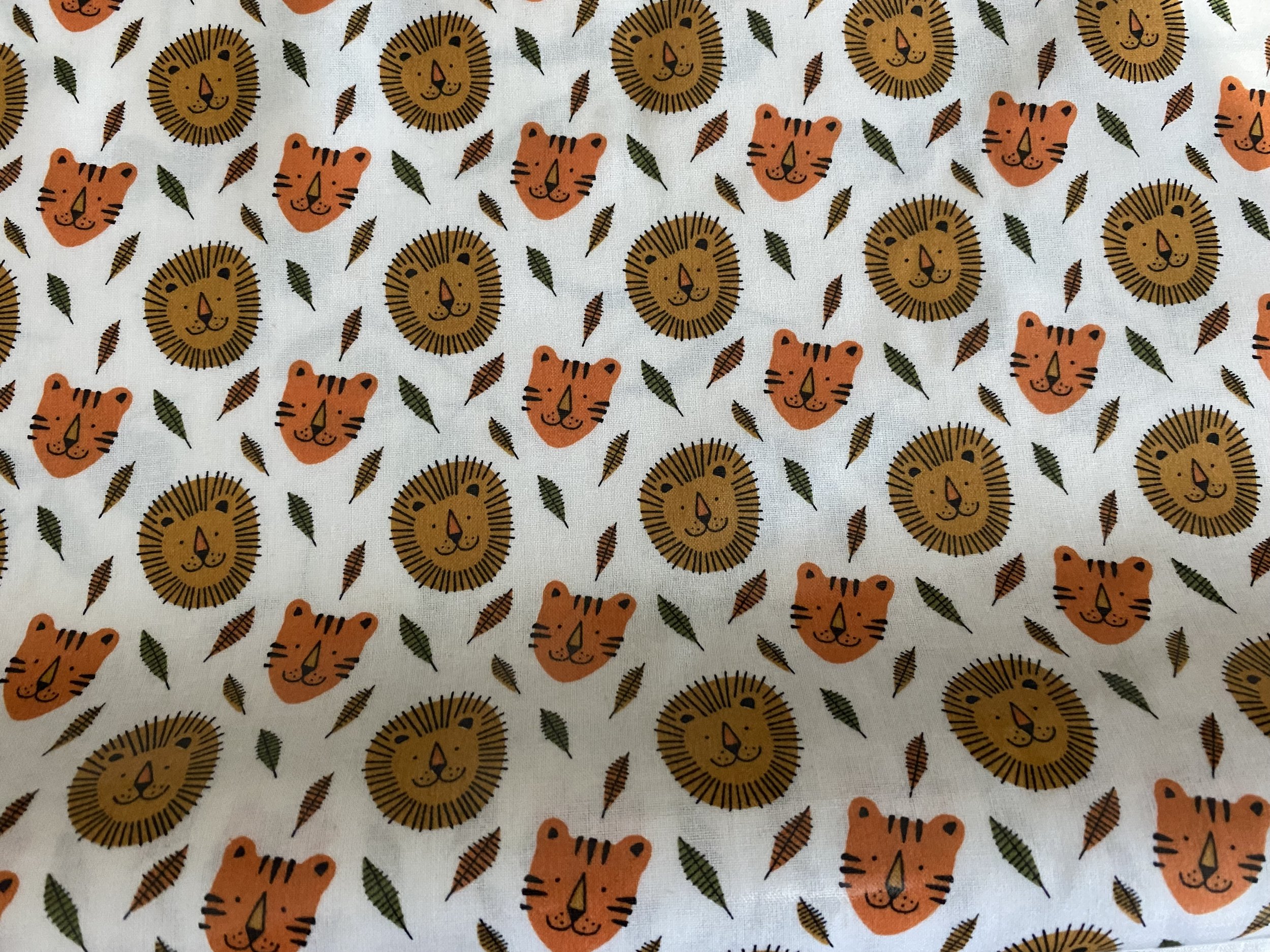 Lion -Laminated Cotton