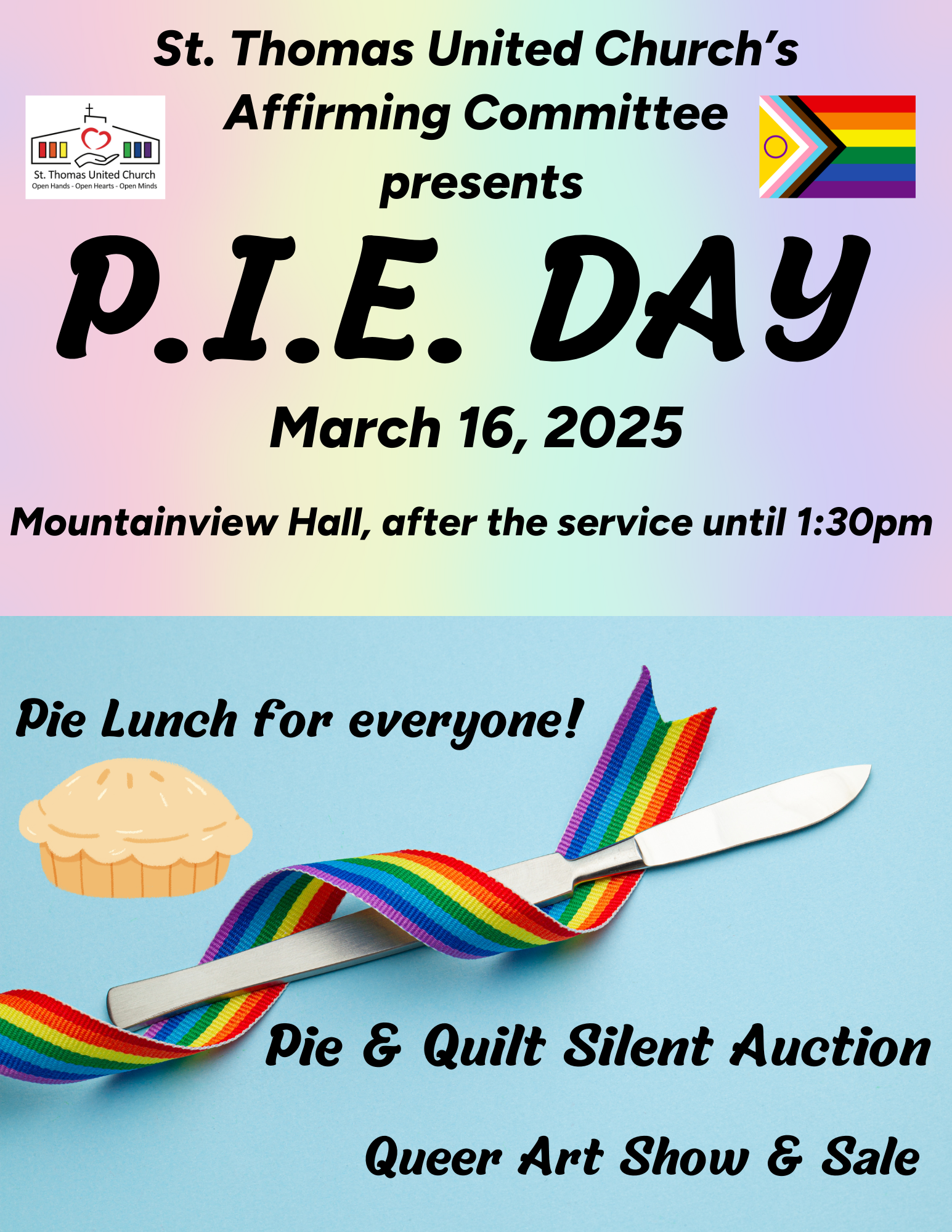PIE Sunday, Market, and Silent Auction - St. Thomas United Church, Calgary, AB