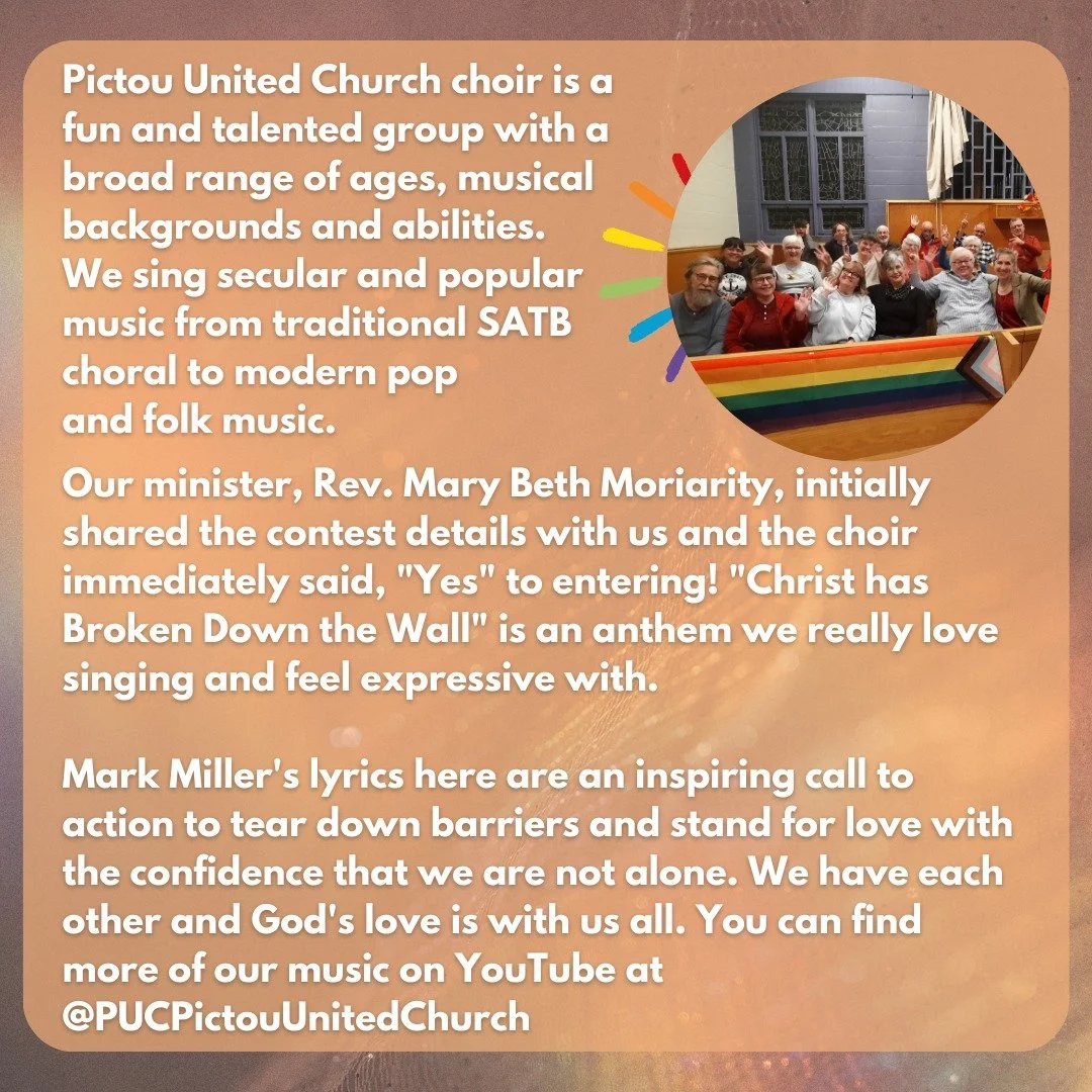 Sing Our Proud!" PIE Day Worship Gathering - Pictou United Church, NS