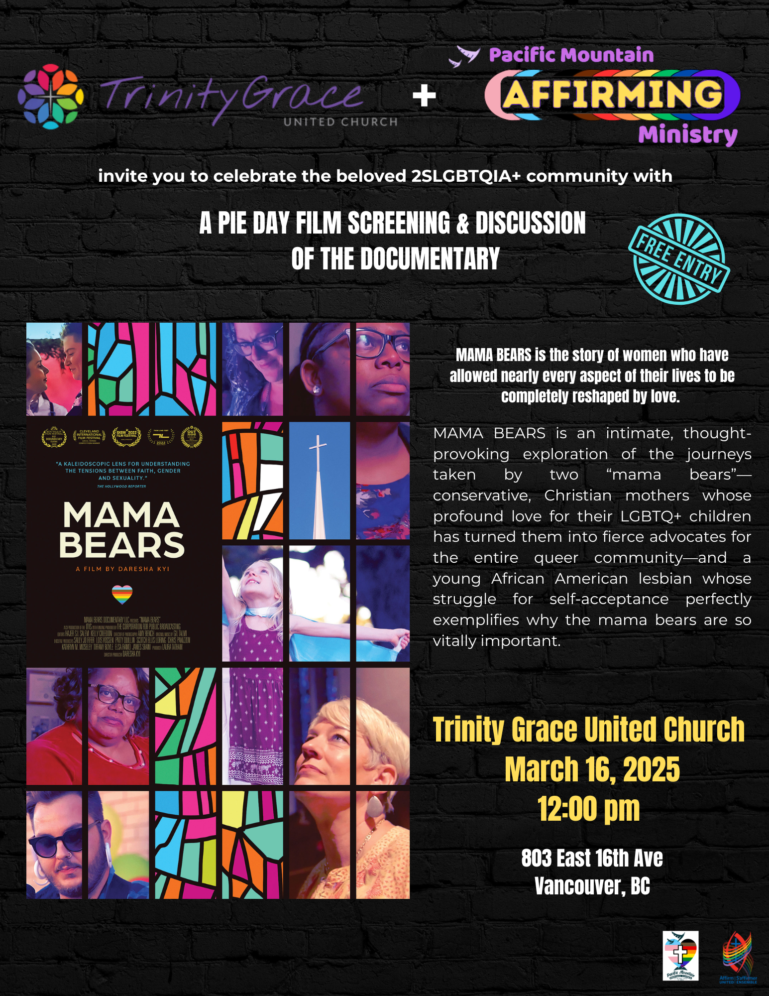 "Mama Bears" Film Screening &amp; Discussion - Trinity-Grace United Church, Vancouver, BC