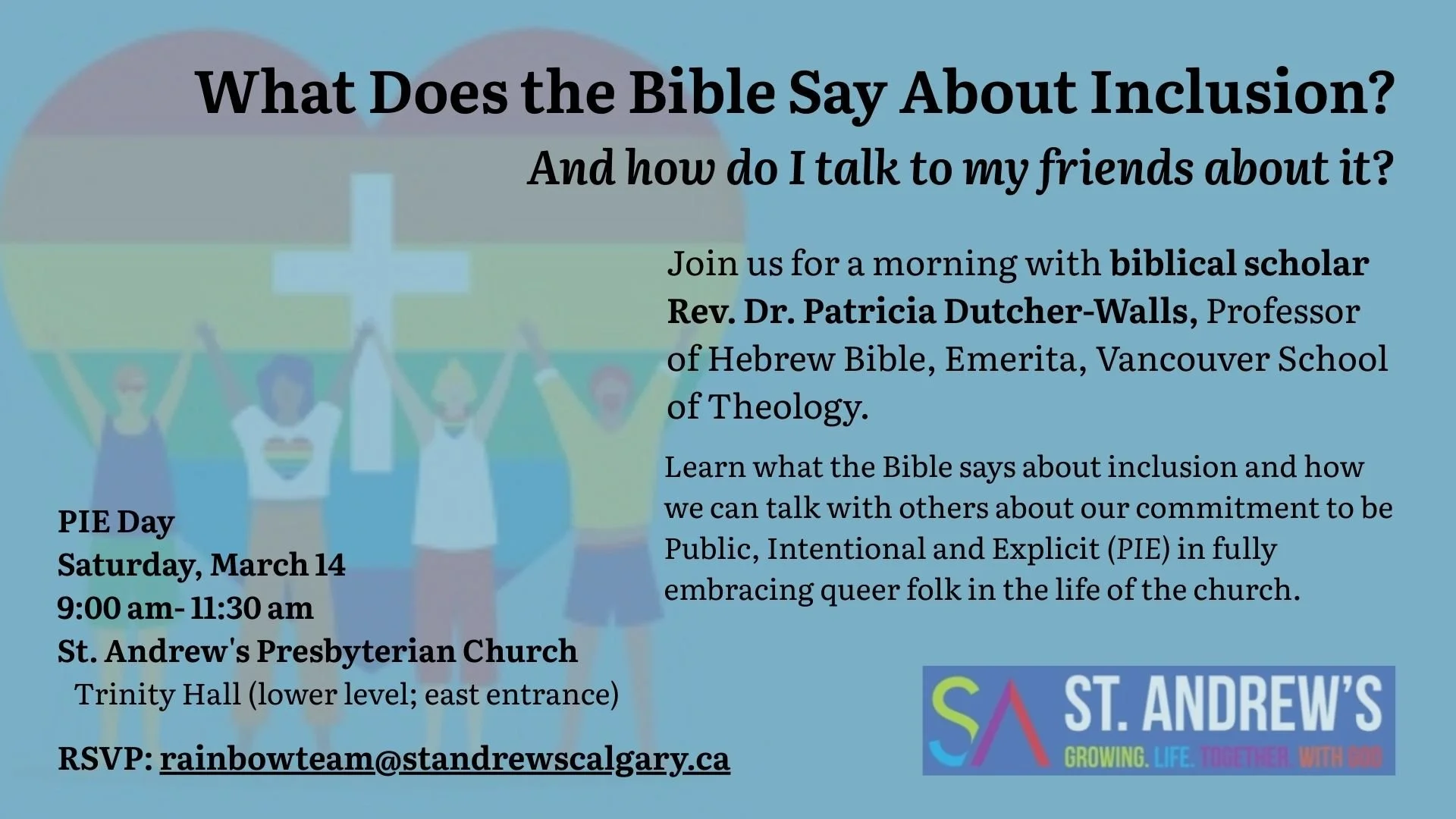 PIE Workshop: What Does the Bible Say About Inclusion? - St. Andrew's Presbyterian Church, Calgary, AB