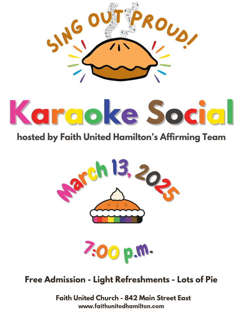 PIE Day Karaoke - Faith United Church, Hamilton, ON