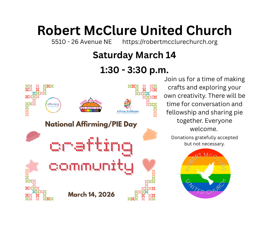 Crafting Community - Robert McClure United Church, Calgary, AB
