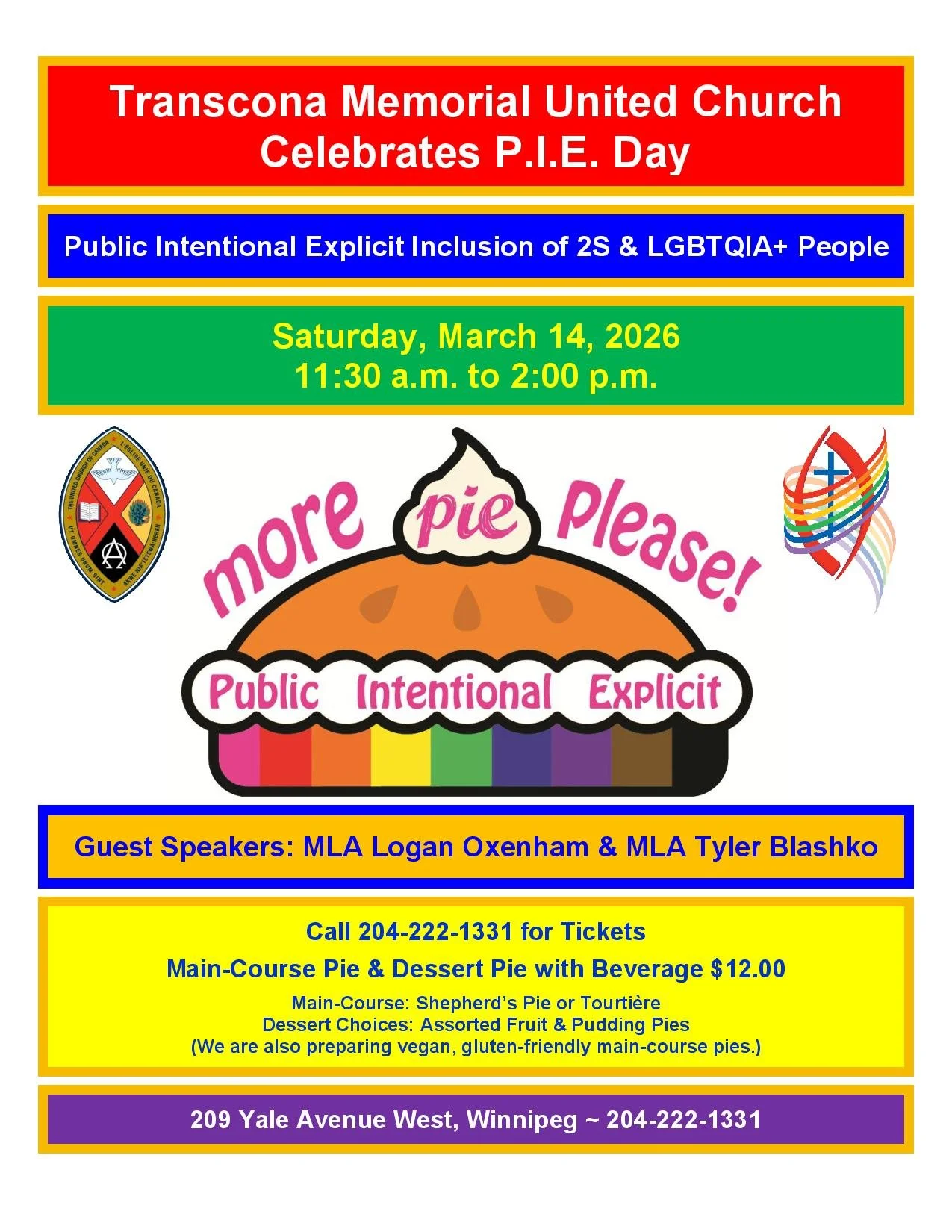 PIE Day 2026 - Transcona Memorial United Church, Winnipeg, MB