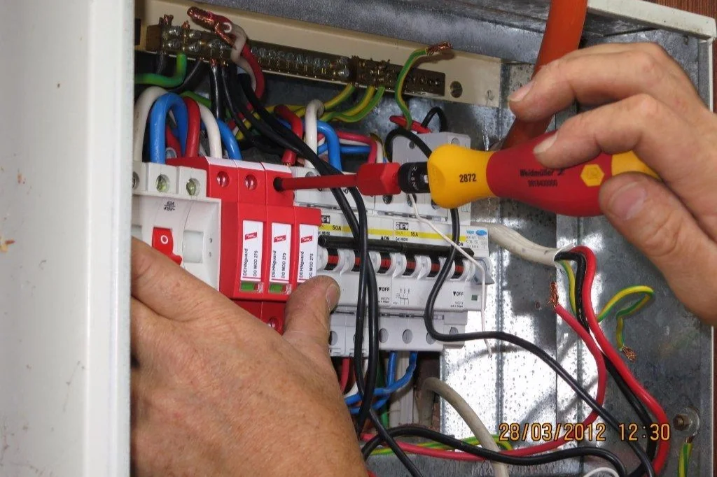 AC surge protection from Dehn ensures protection of the inverter's AC side. All installed to the correct torque.