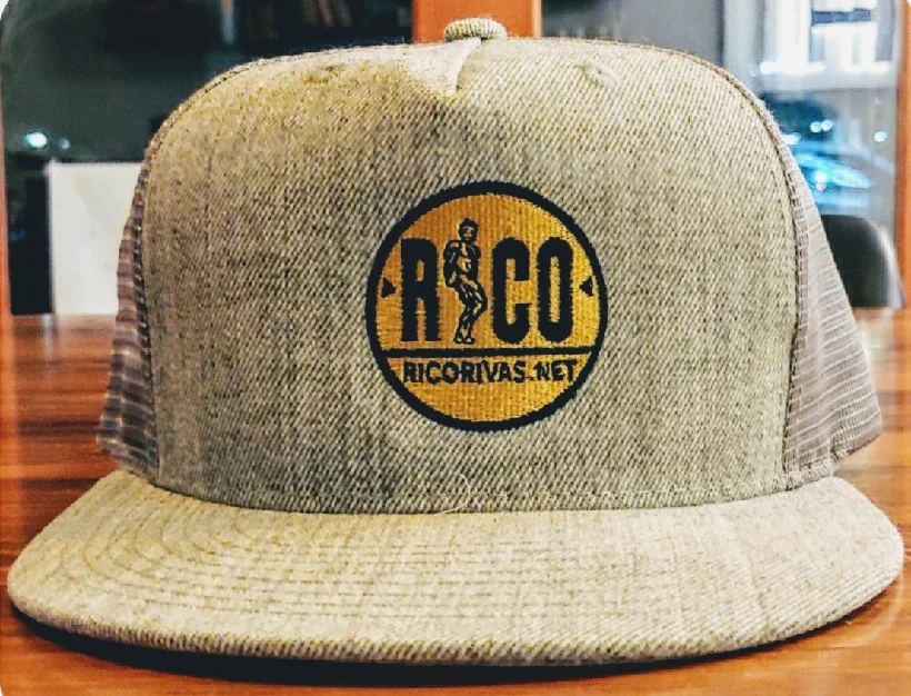 Grey Flat Brim Snapback Hat