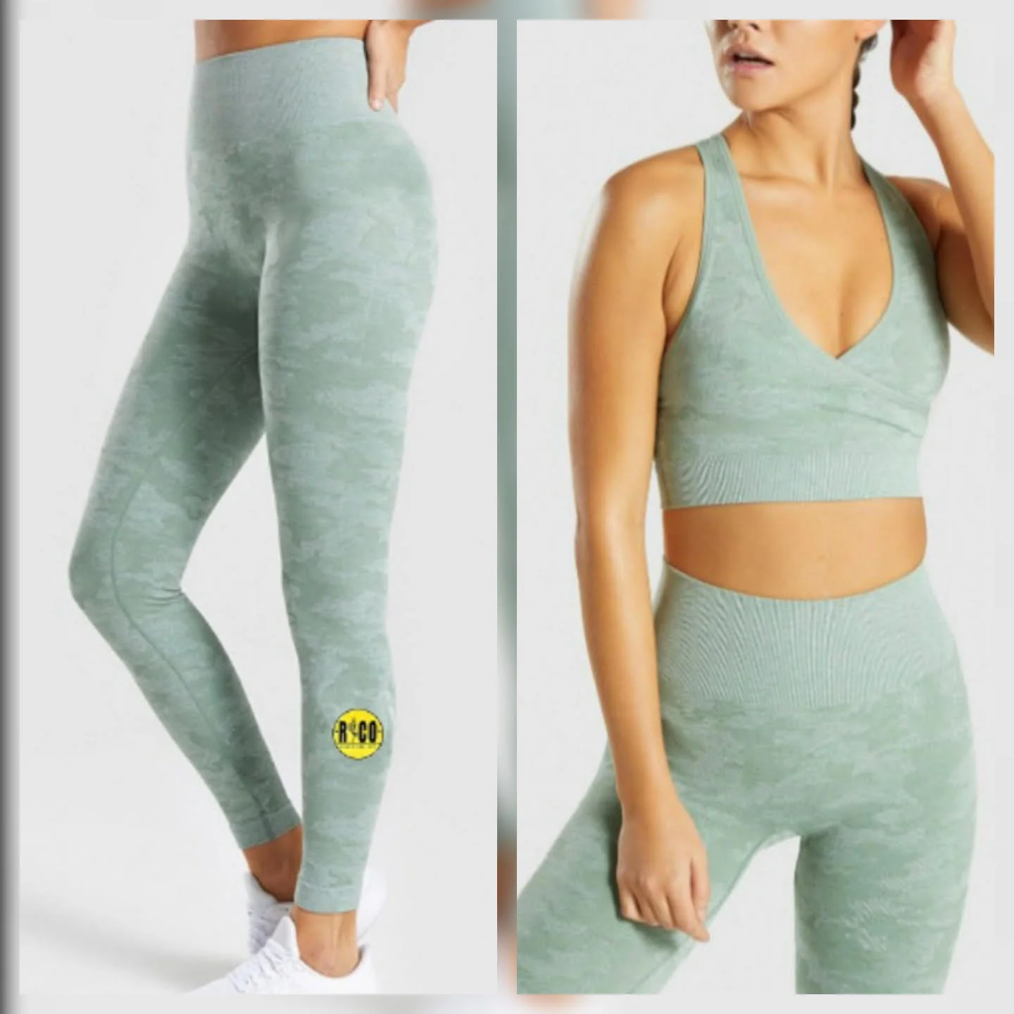 women leggings camo green