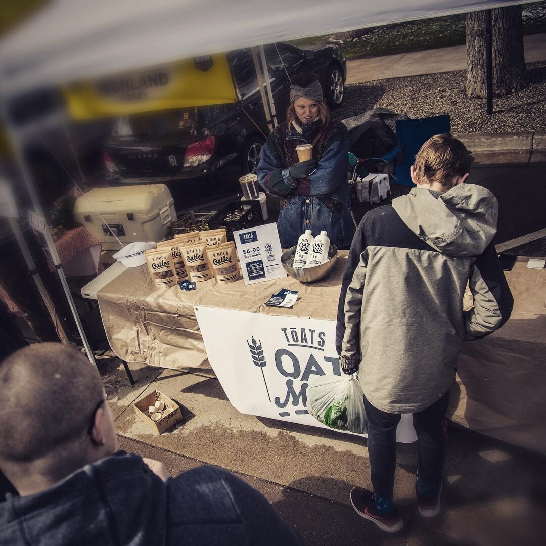 Who came out two Saturday&rsquo;s ago and froze their tail off at the @boulderfarmersmarket ? We will be at the Longmont Farmers market TOMORROW, 8A - 1P celebrating much warmer conditions. | @longmontfarmersmarket  #colorado #oatmilk #local