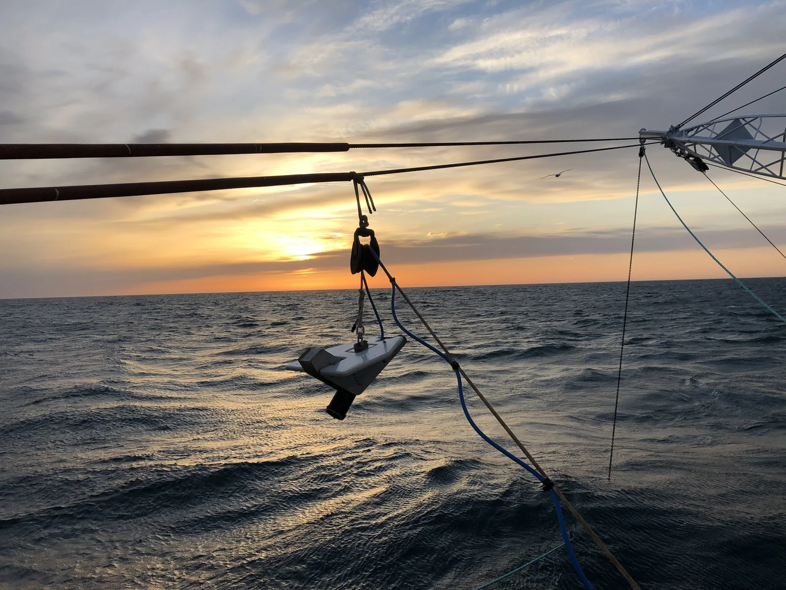 Paravane in use by customer vessel