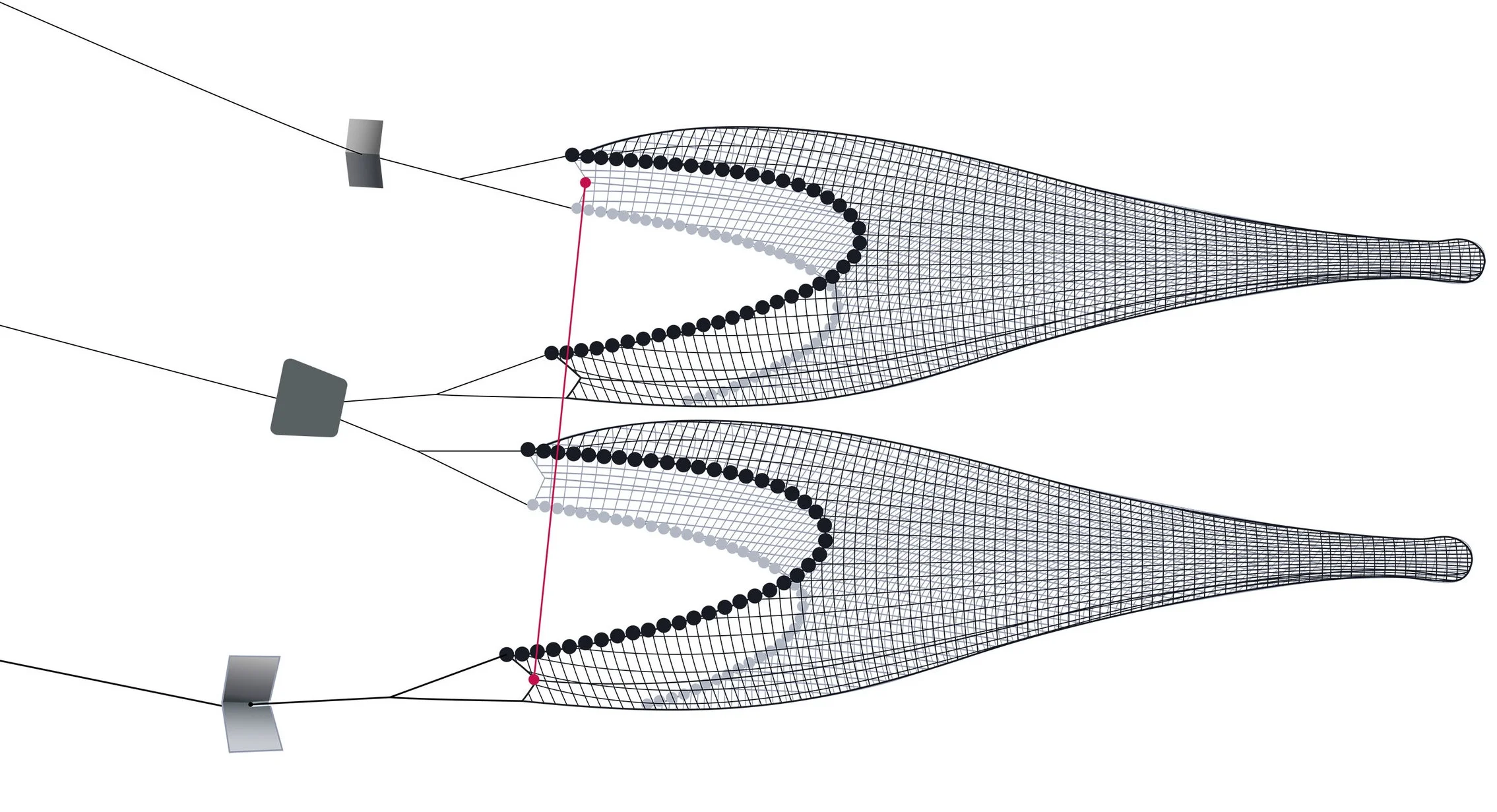 Pictured: Twin Trawls + Wingend Spread