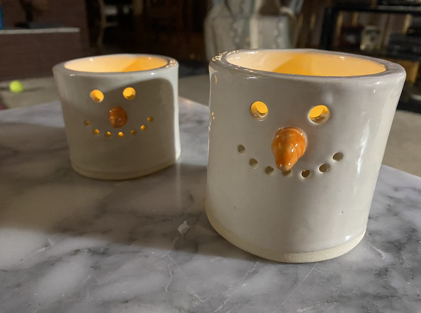 Give It A Try: Handbuilding Snowman Tealight Decor