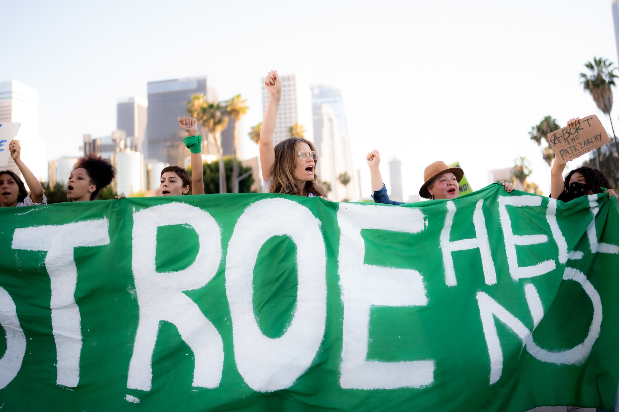 Protesters on the freeway - June 24, 2022