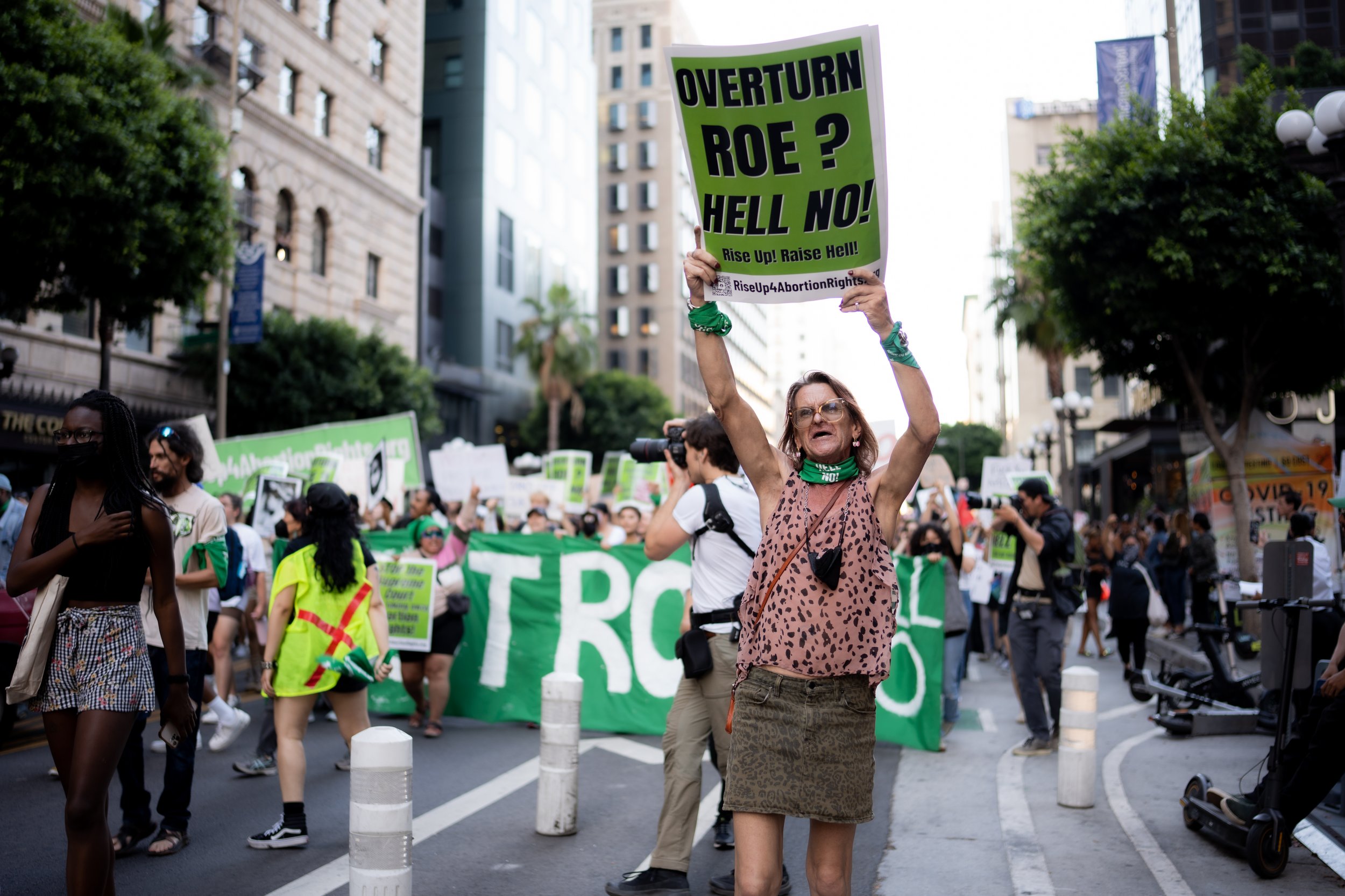Protesters march through downtown - June 24, 2022